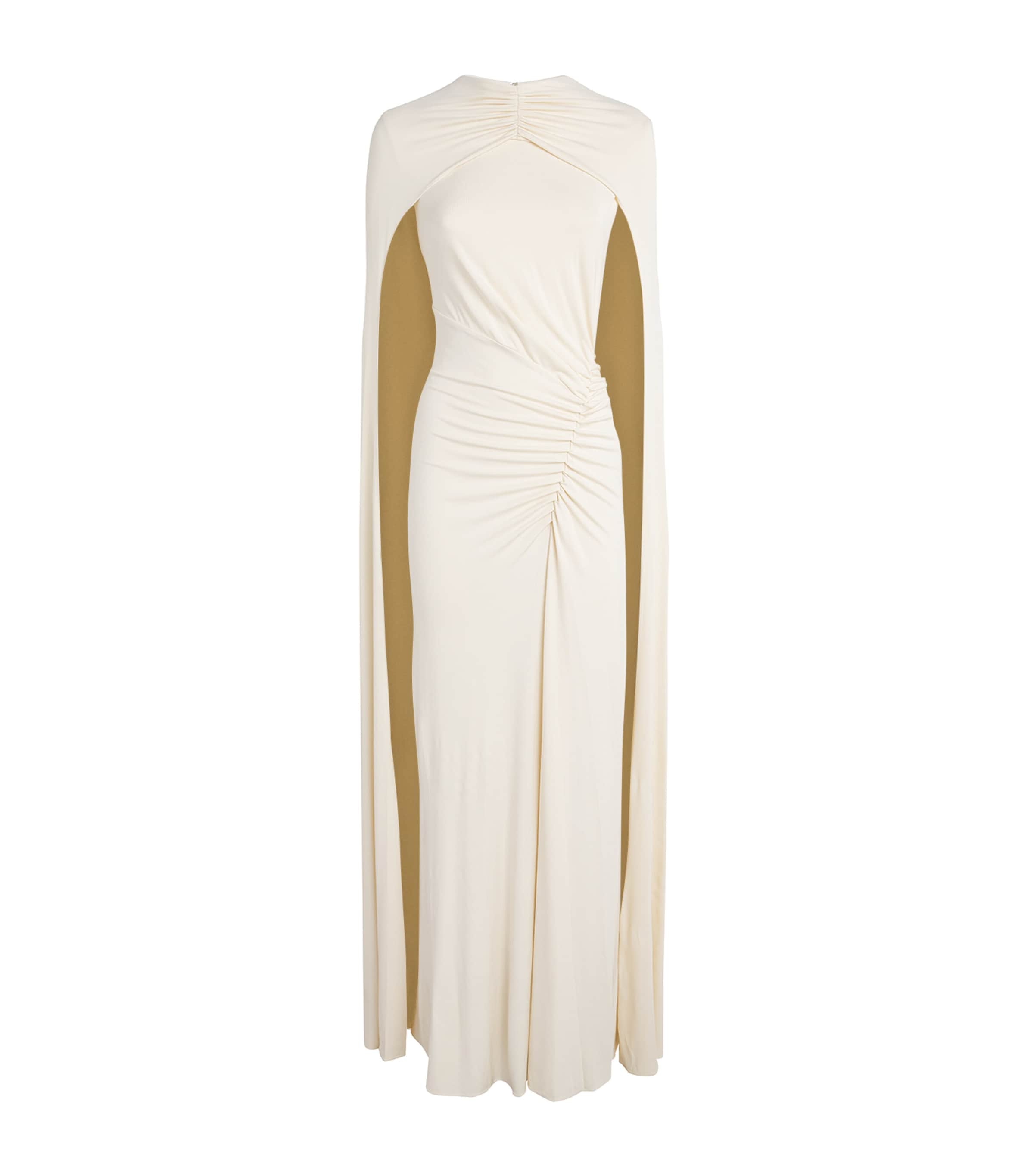 Simkhai Womens Cape Gathered Gown Yolk