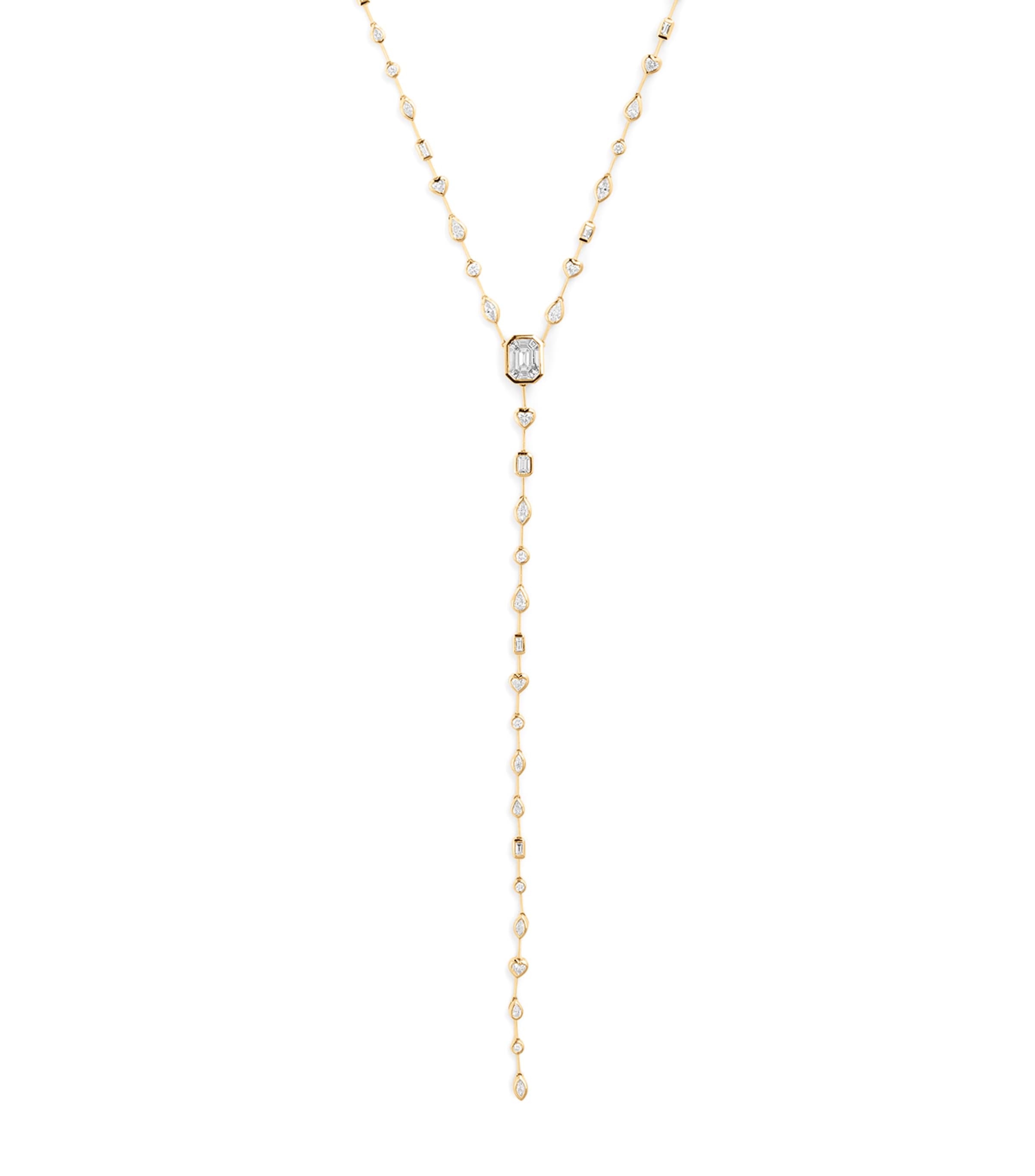 Yellow Gold and Diamond Illusion Necklace