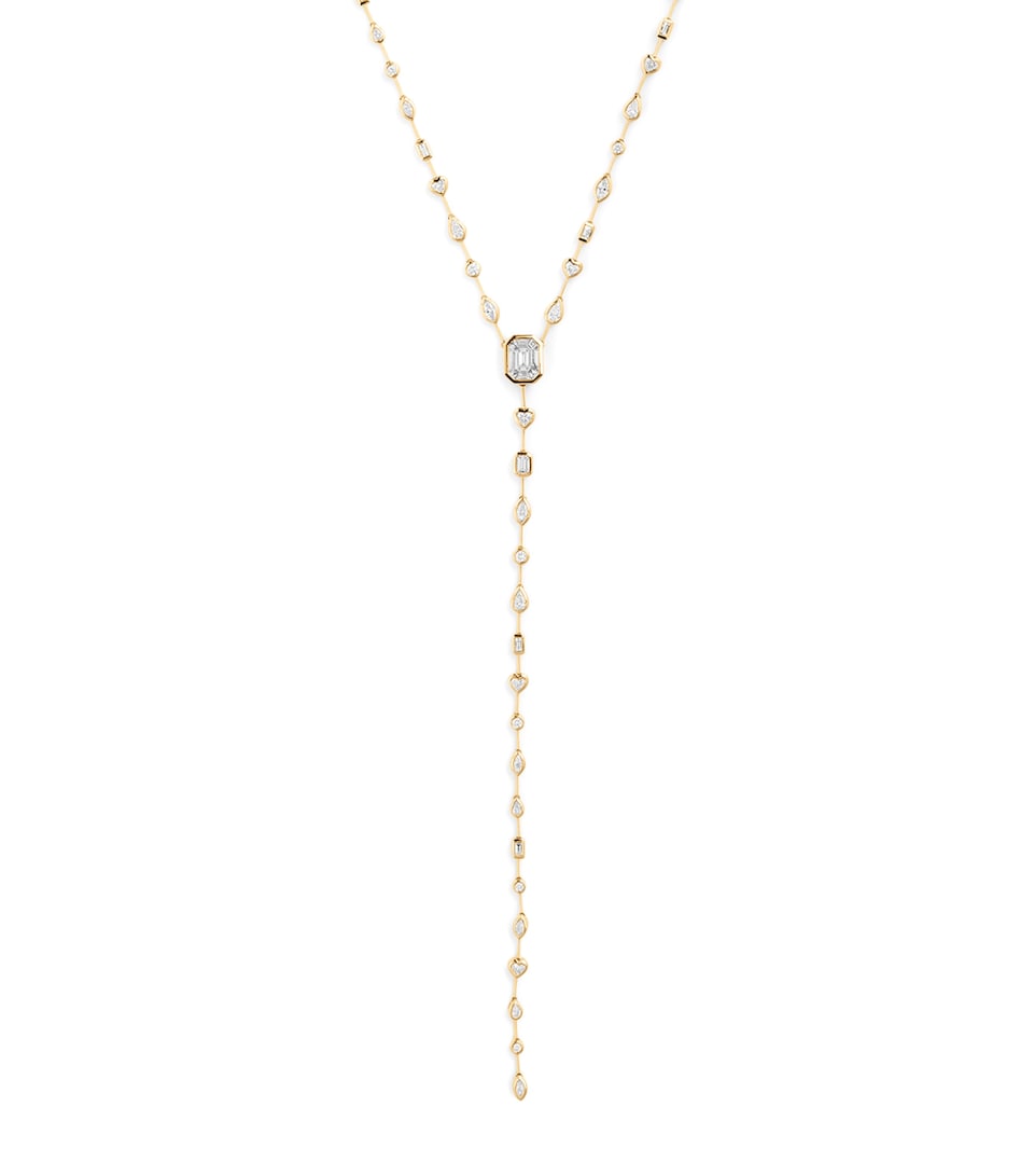 Yellow Gold and Diamond Illusion Necklace