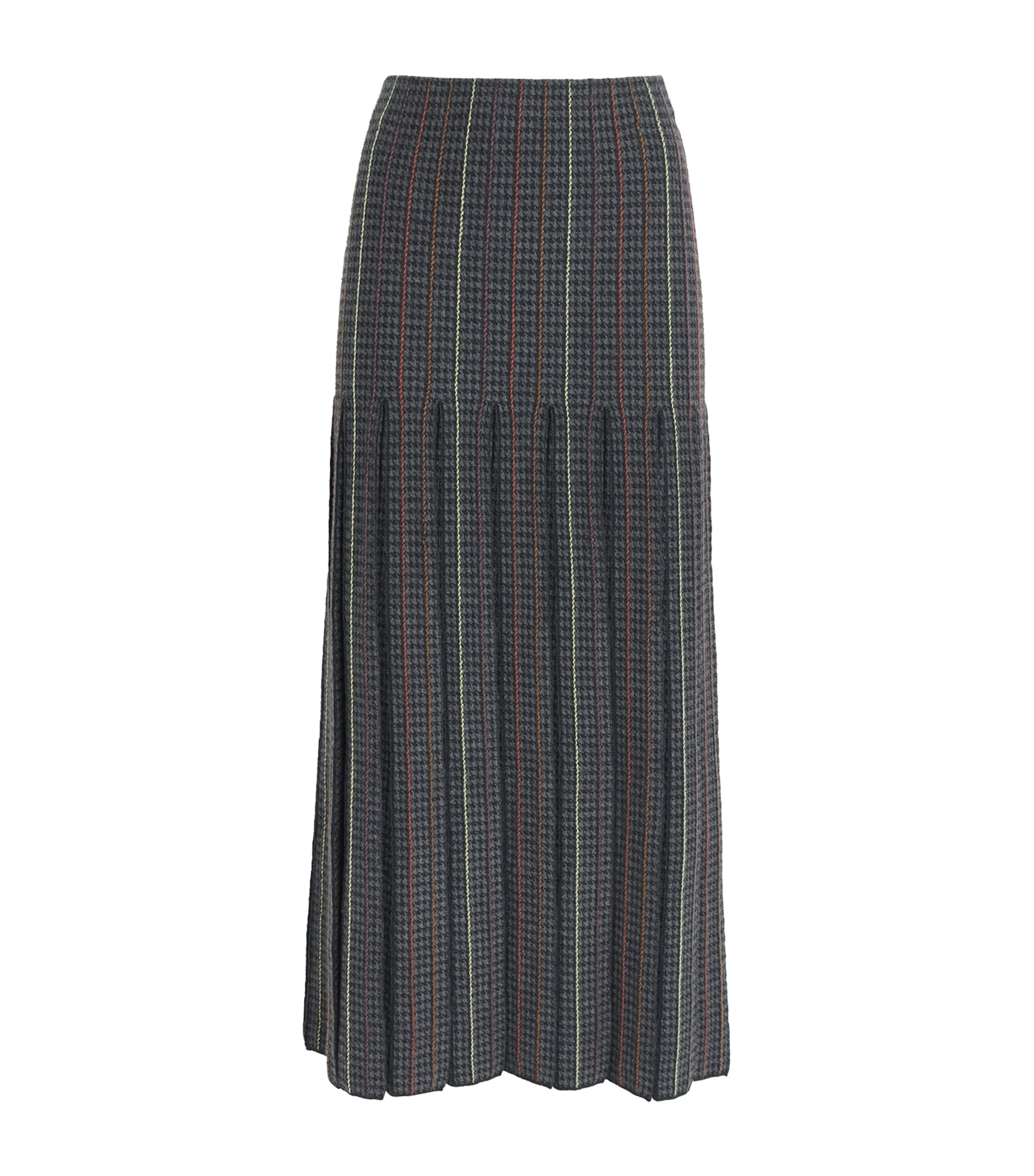 Gabriela Hearst Womens Cashmere-Silk Prism Midi Skirt Ccm Charcoal Multi
