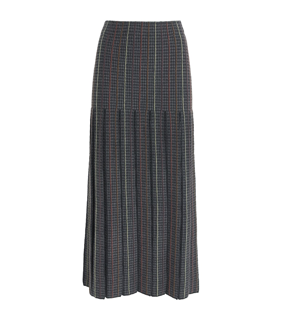 Gabriela Hearst Womens Cashmere-Silk Prism Midi Skirt Ccm Charcoal Multi