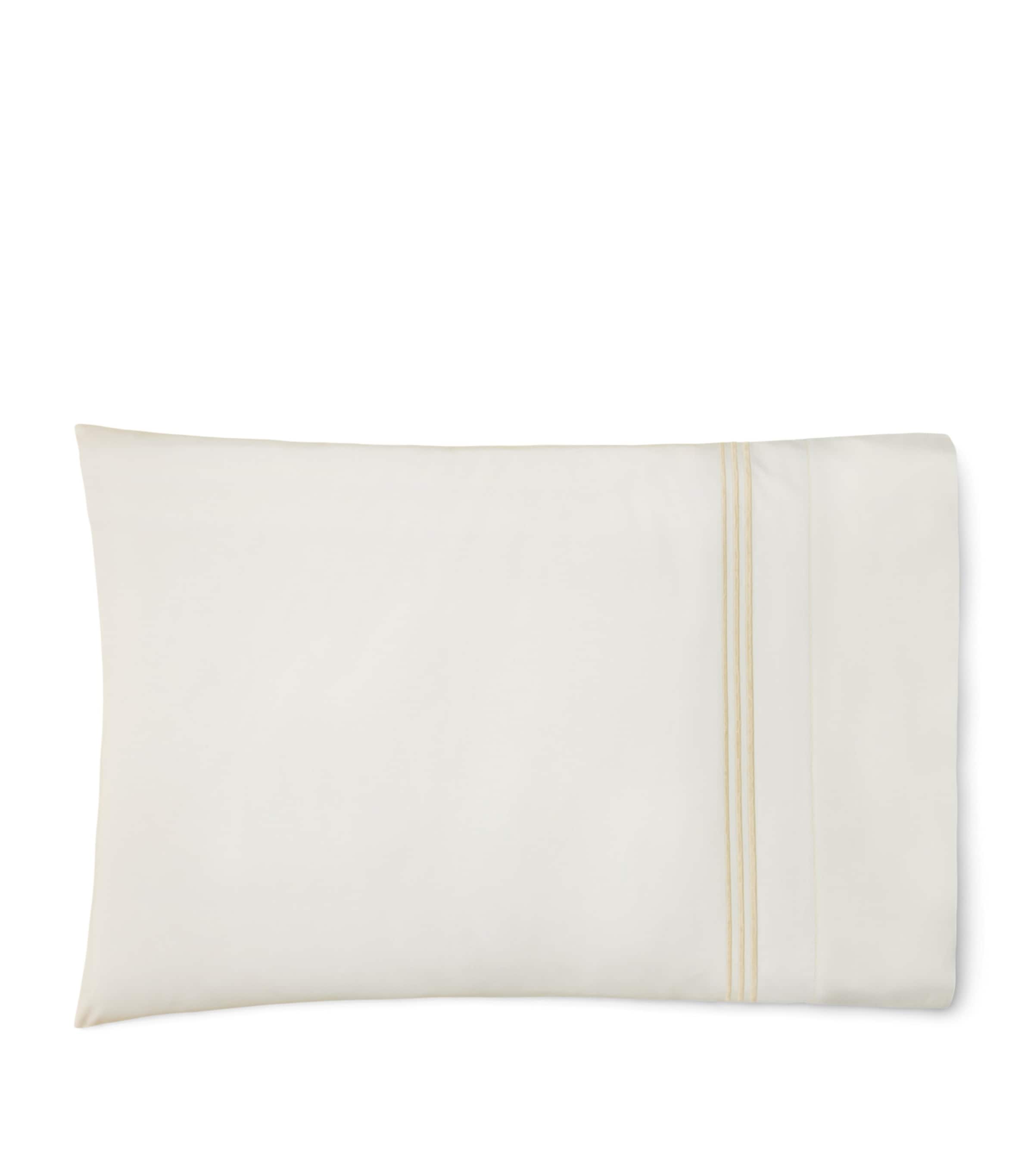 Pratesi Tre Righe King Pillowcase (50cm x 90cm) Ivory/beige