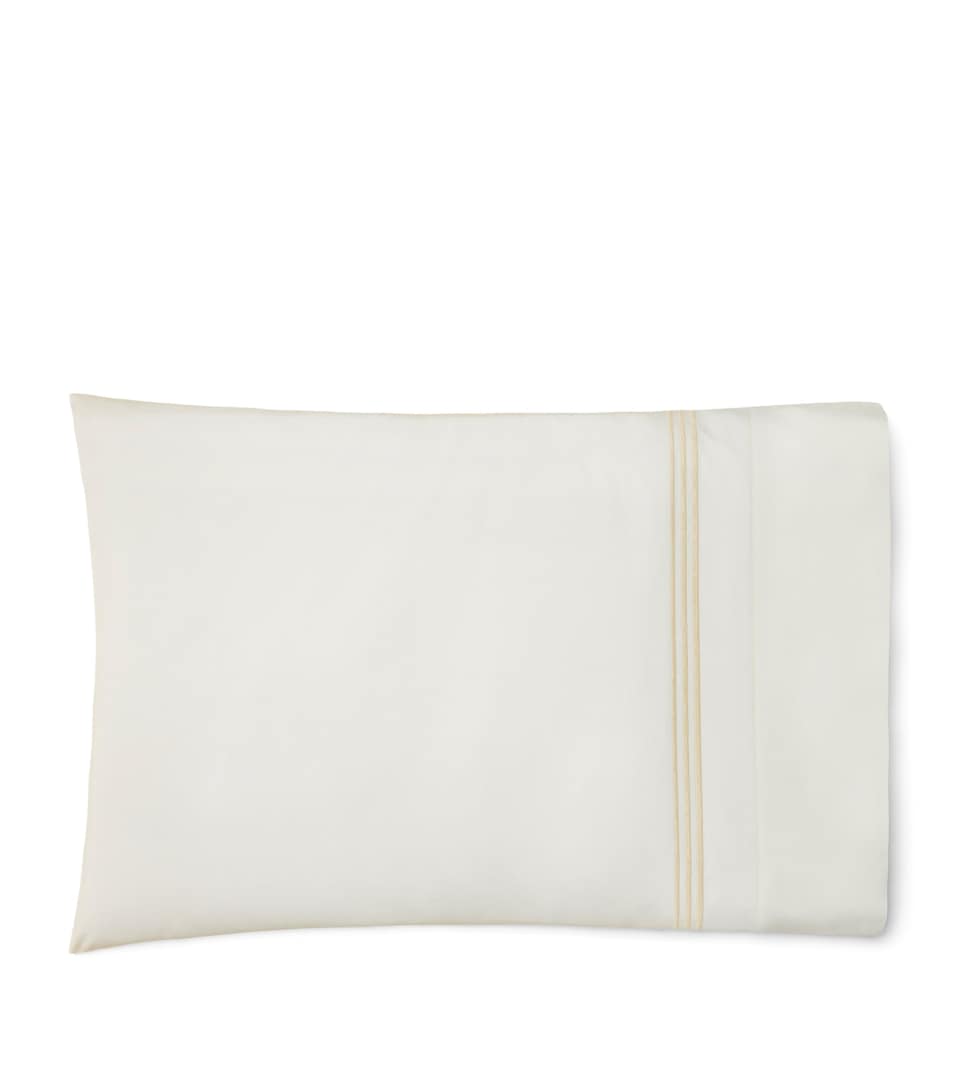 Pratesi Tre Righe King Pillowcase (50cm x 90cm) Ivory/beige