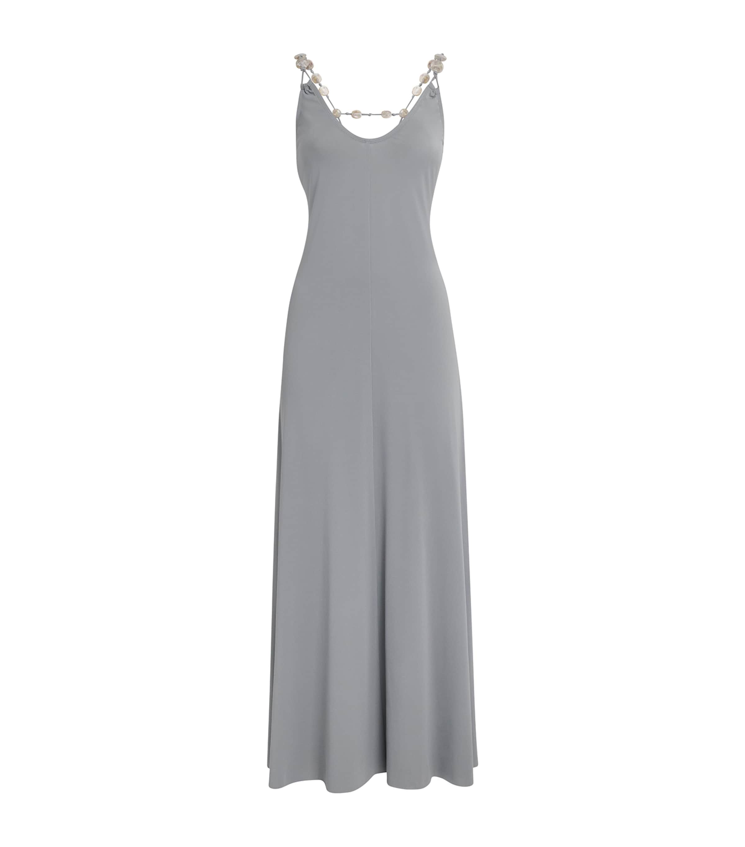 Eres Womens Jersey Sculpturale Maxi Dress Argent