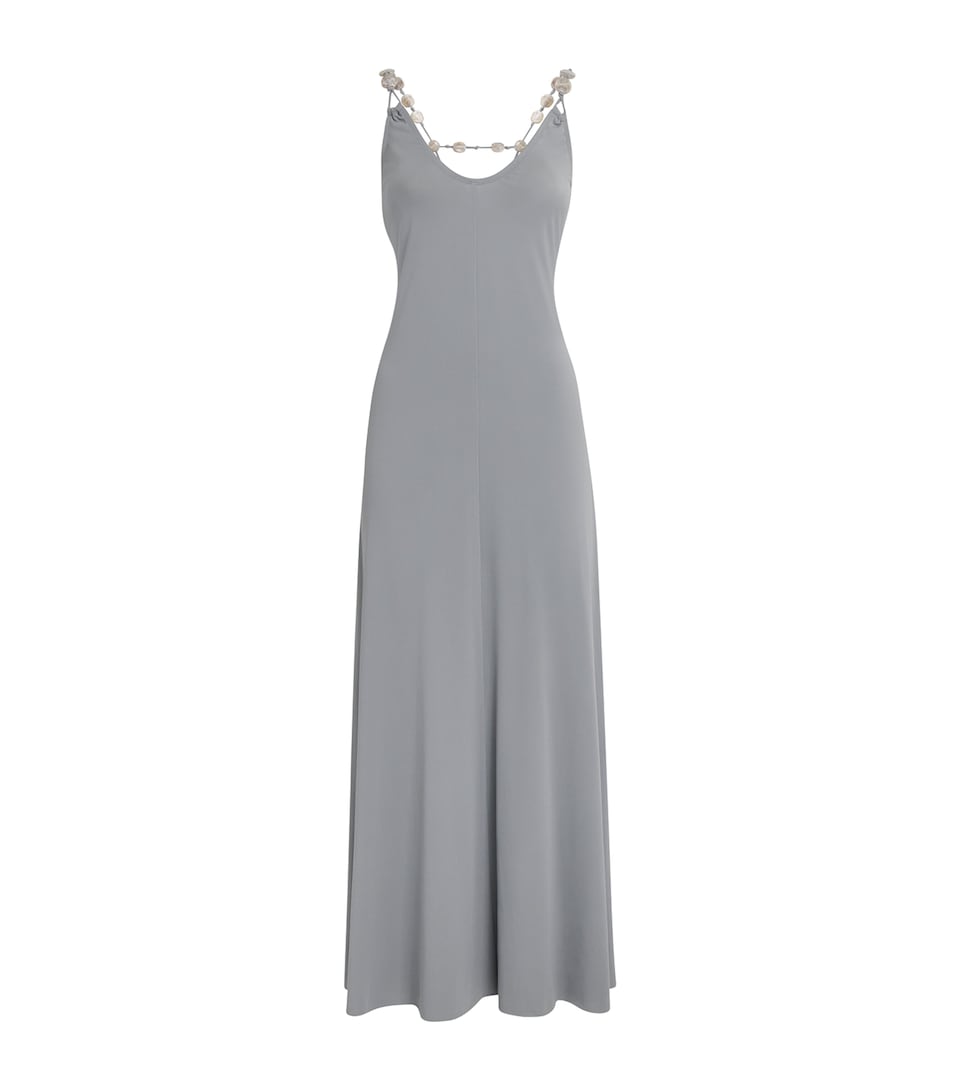 Eres Womens Jersey Sculpturale Maxi Dress Argent