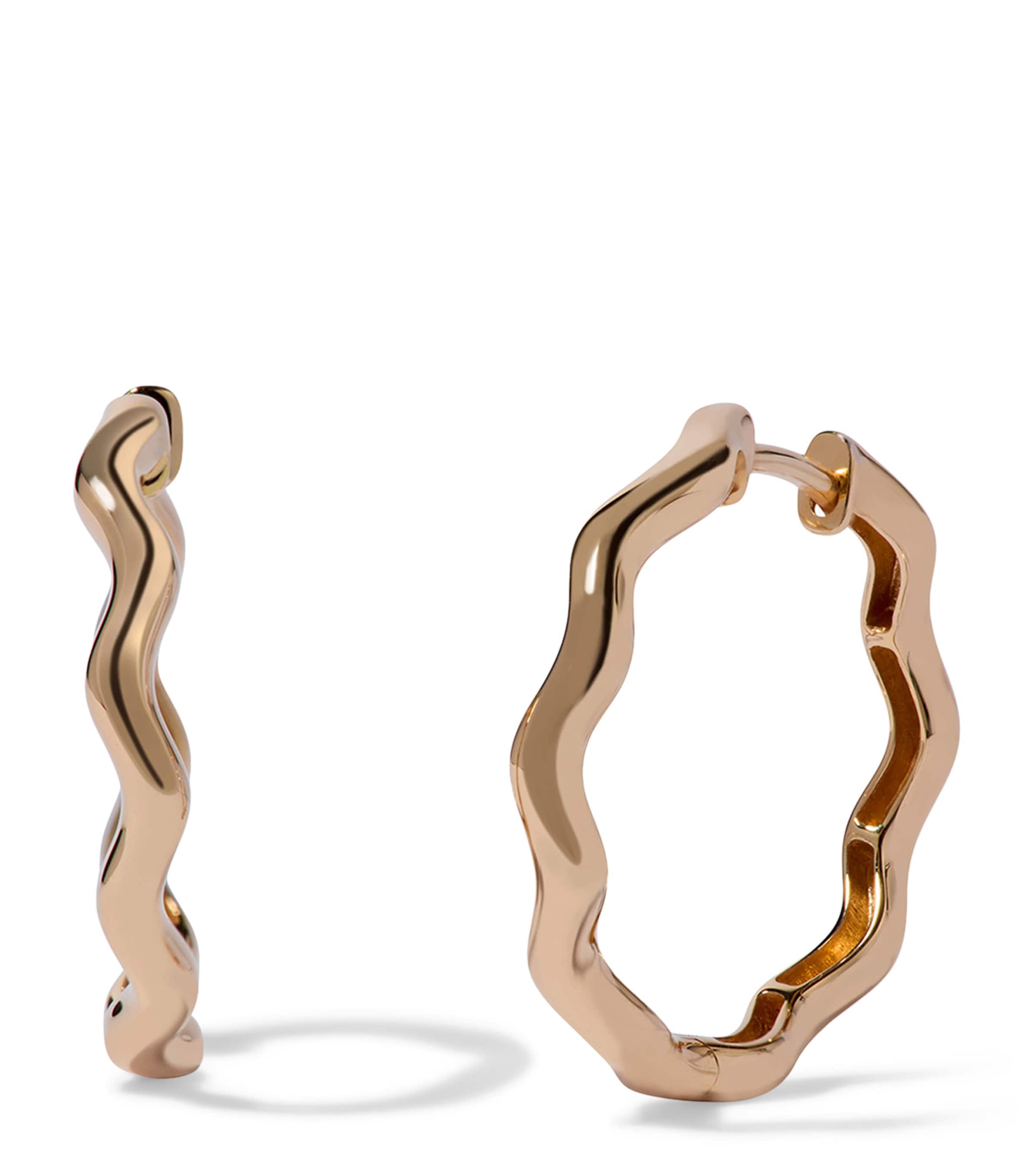 Annoushka Yellow Gold Whoopsie Daisy Medium Hoop Earrings