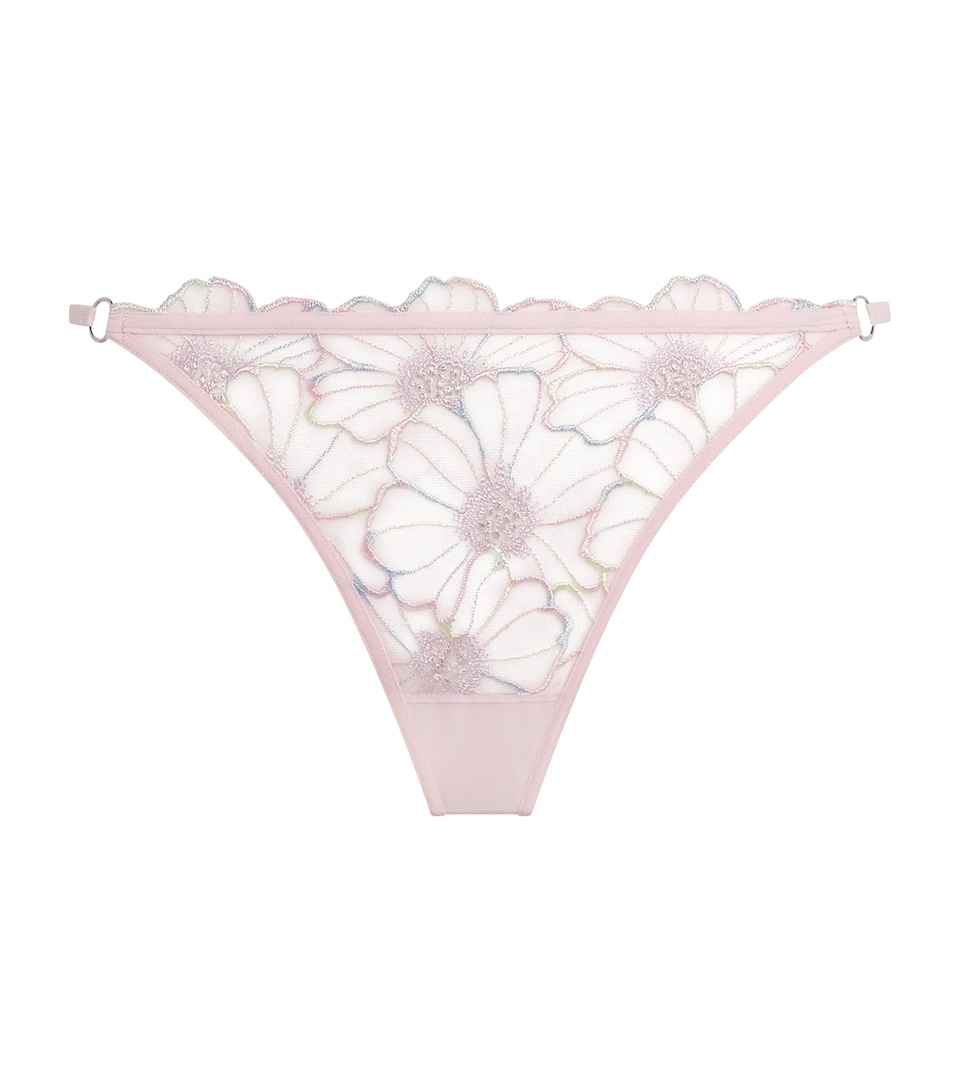 Chantelle Womens Pulp Lush Thong Lurex Pink