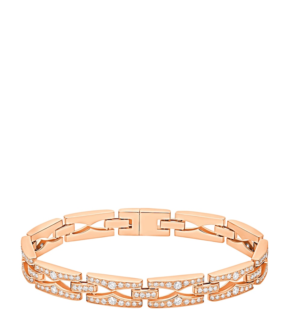 Bvlgari Rose Gold and Diamond B.zero1 Rock Bracelet Gold