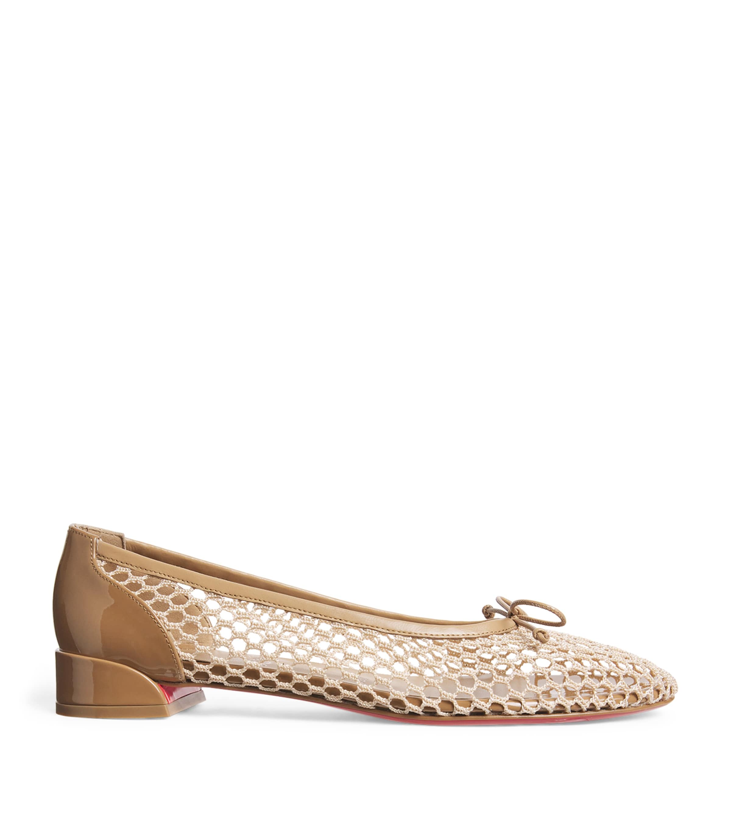 Christian Louboutin Pilouta Jane Spikes Leather Ballet Flats