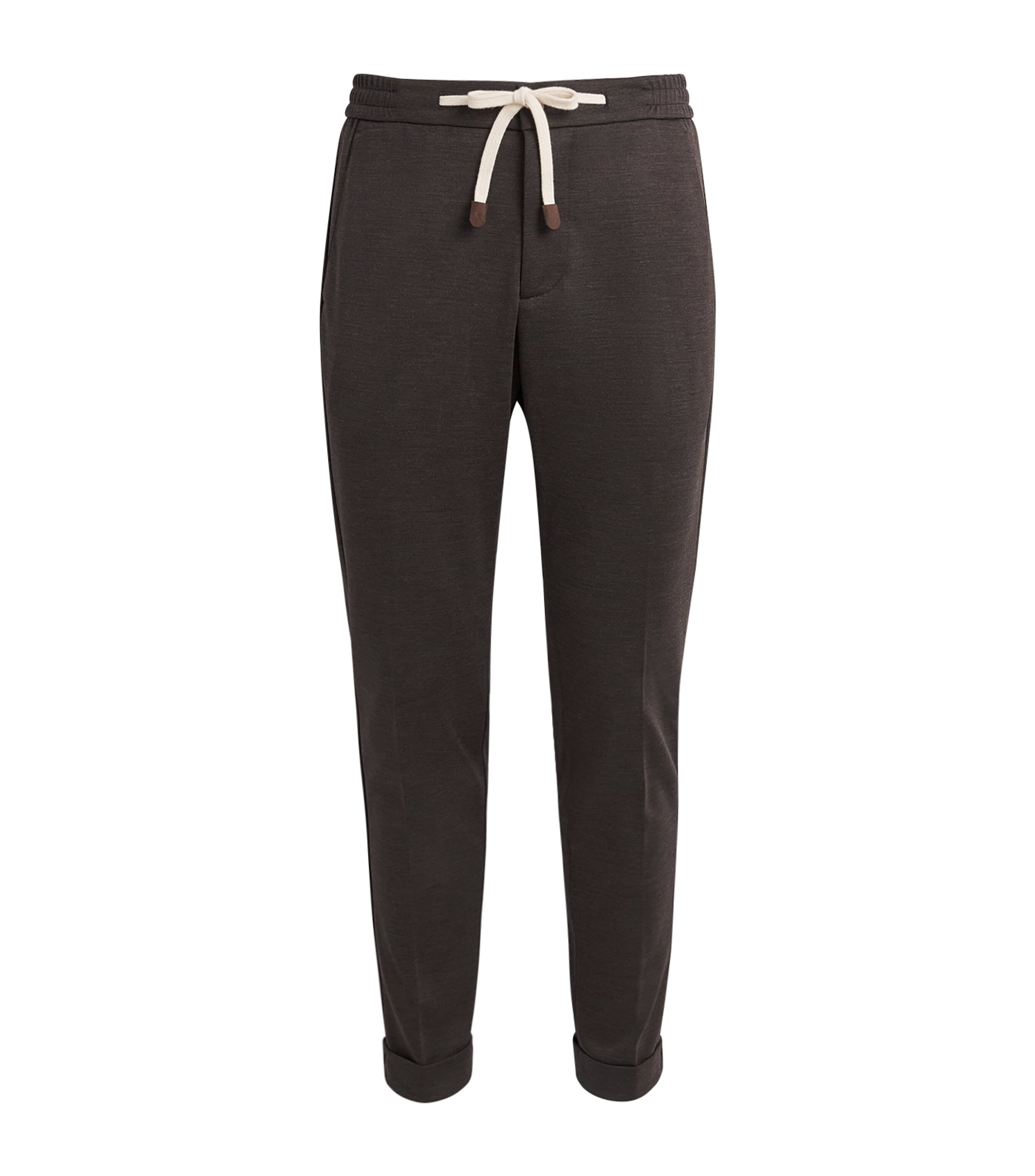 Virgin Wool-Blend Drawstring Trousers