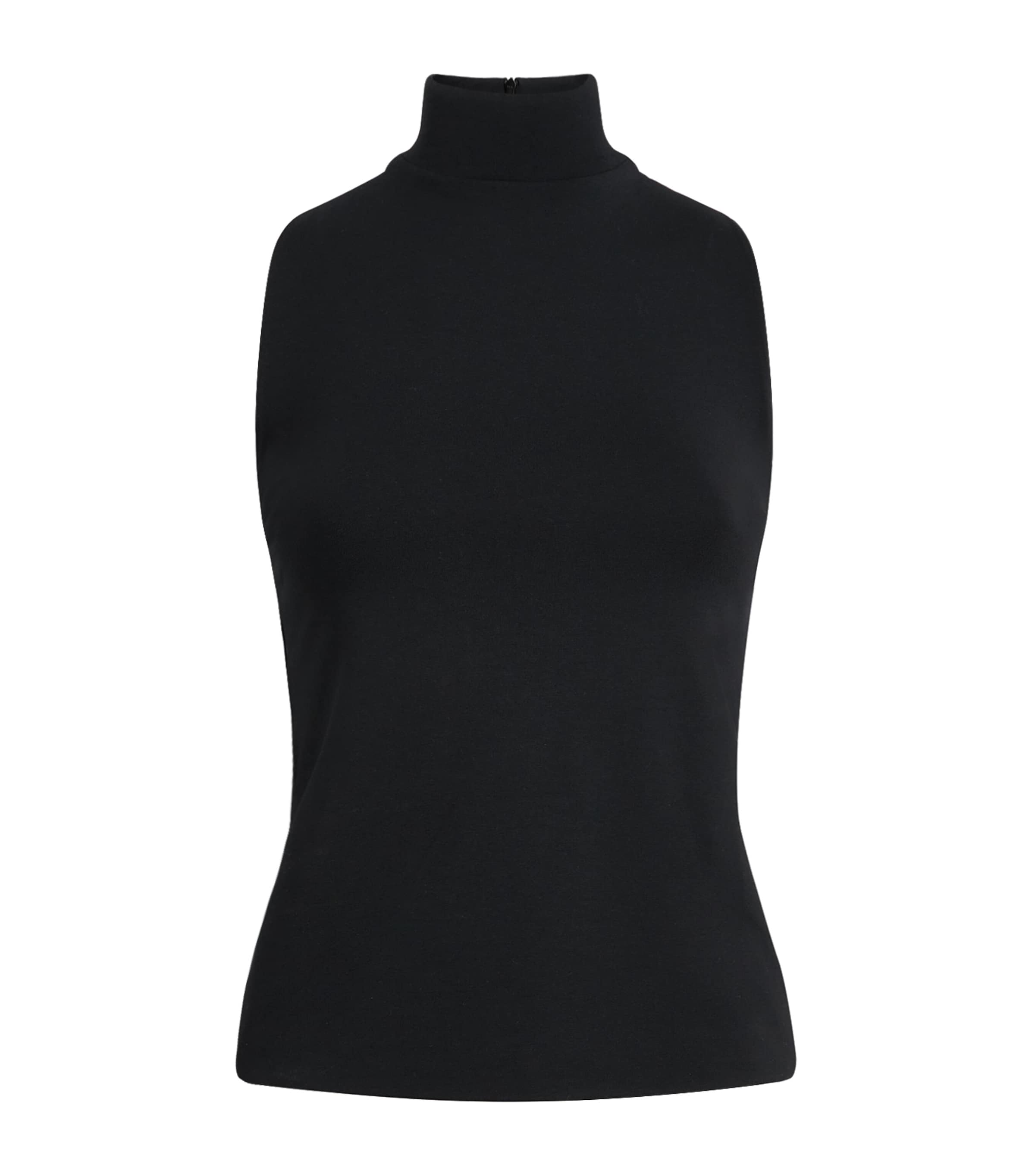 ME+EM Womens Jersey High-Neck Sleeveless Top Black