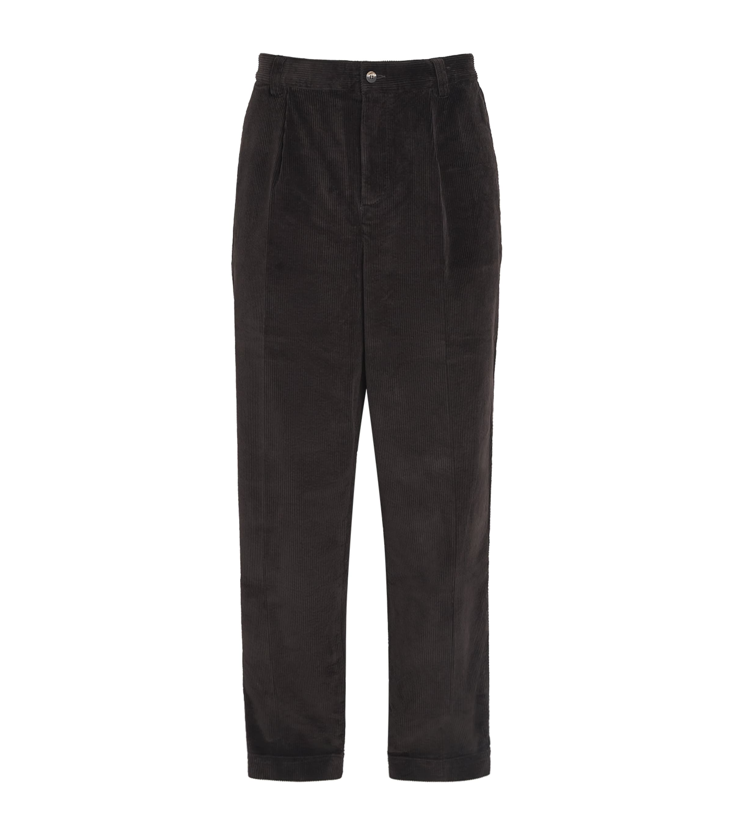 Frescobol Carioca Mens Corduroy Aldo Trousers Leather