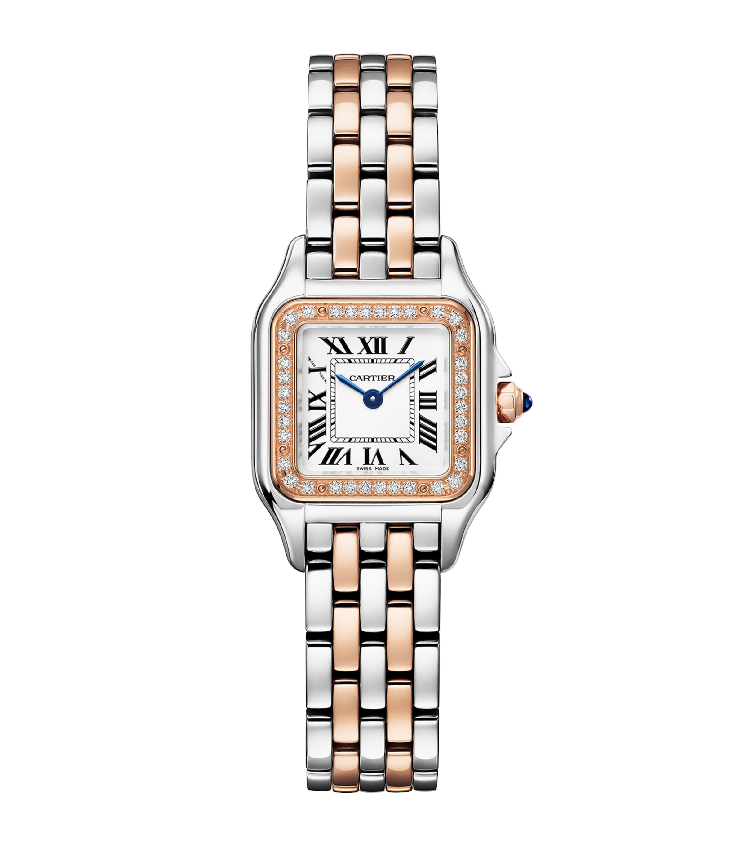Cartier Small Rose Gold and Diamond Panthère de Cartier Watch 20mm Silver