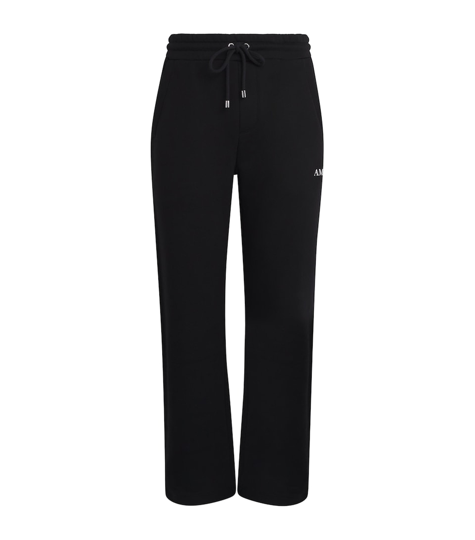 AMIRI Mens Cotton Relaxed Logo Sweatpants Black