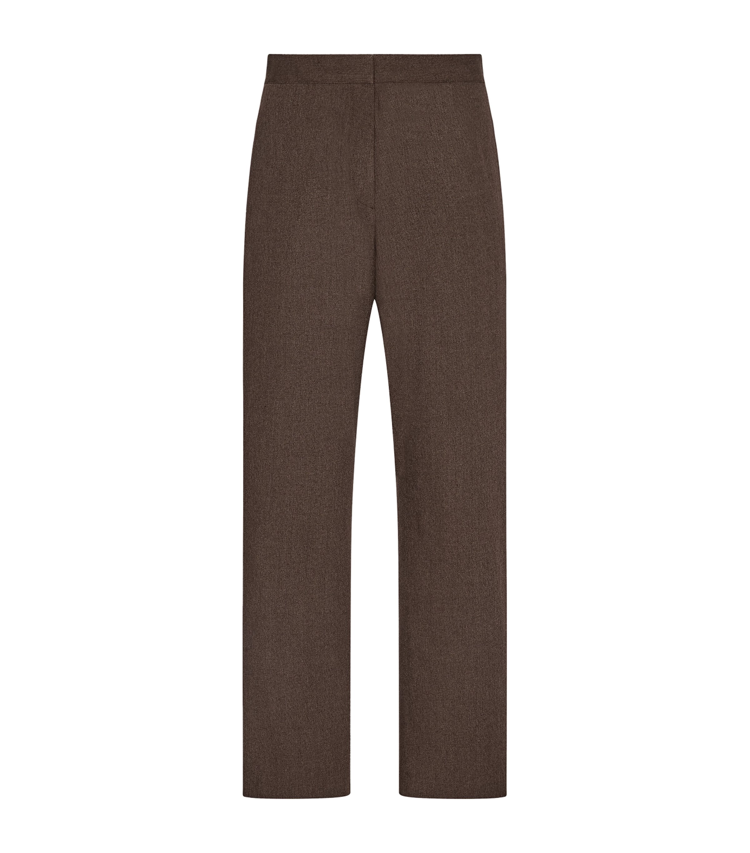 The Row Mens Silk Maryam Trousers Ash Brown