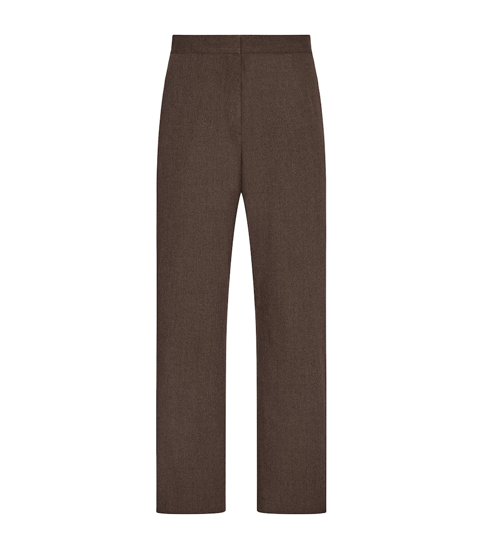 The Row Mens Silk Maryam Trousers Ash Brown