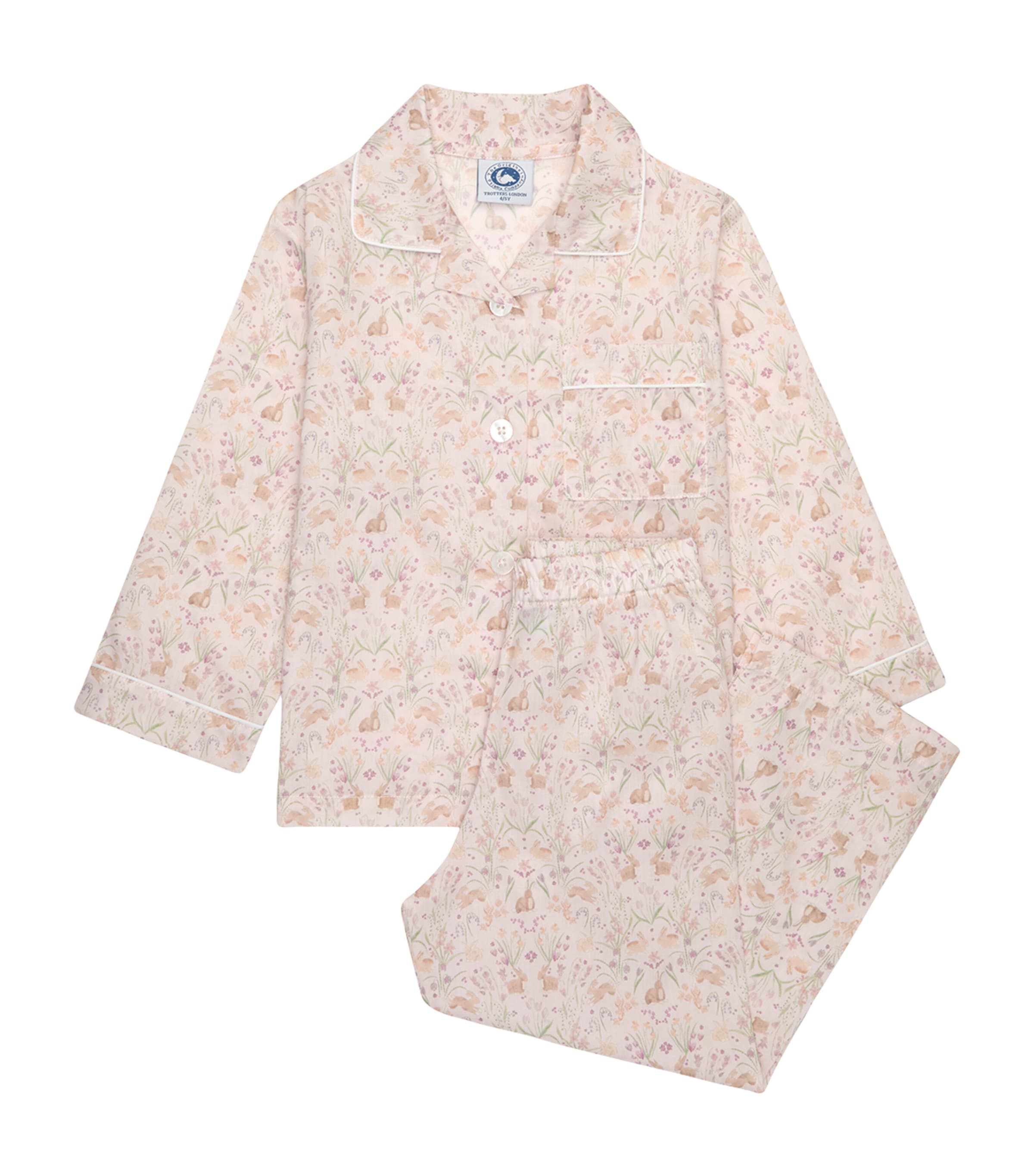 Trotters Cotton Country Bunnies Pyjama Set (6-11 Years) Pink