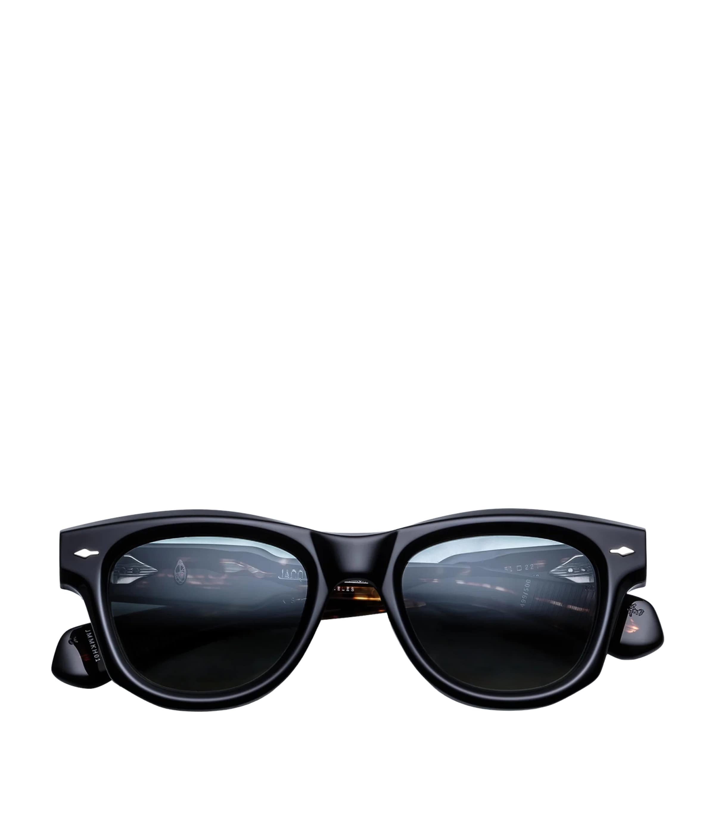Jacques Marie Mage Kinshasa Round Sunglasses Noir