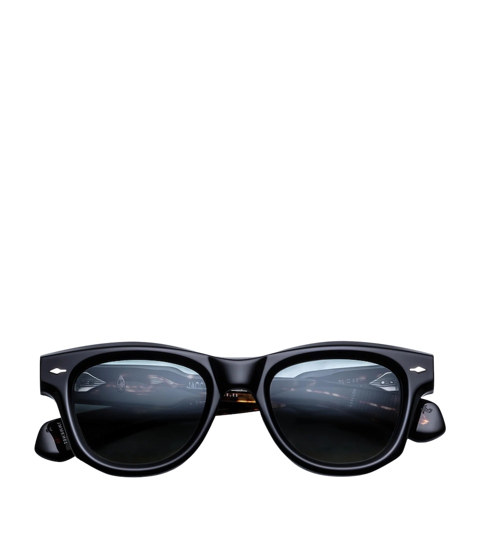 Jacques Marie Mage Kinshasa Round Sunglasses Noir