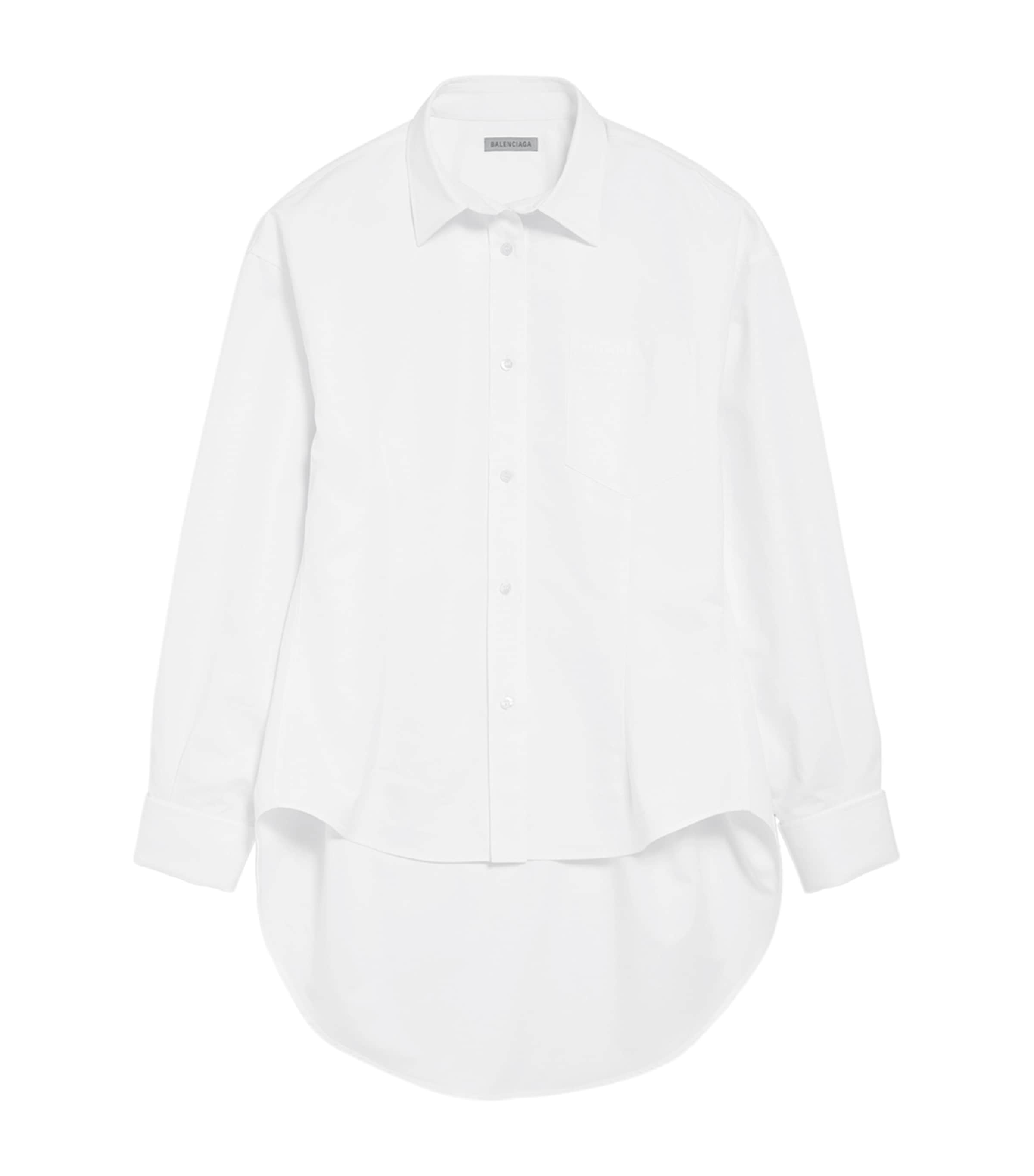 Balenciaga Womens Cotton-Silk Oversized Shirt