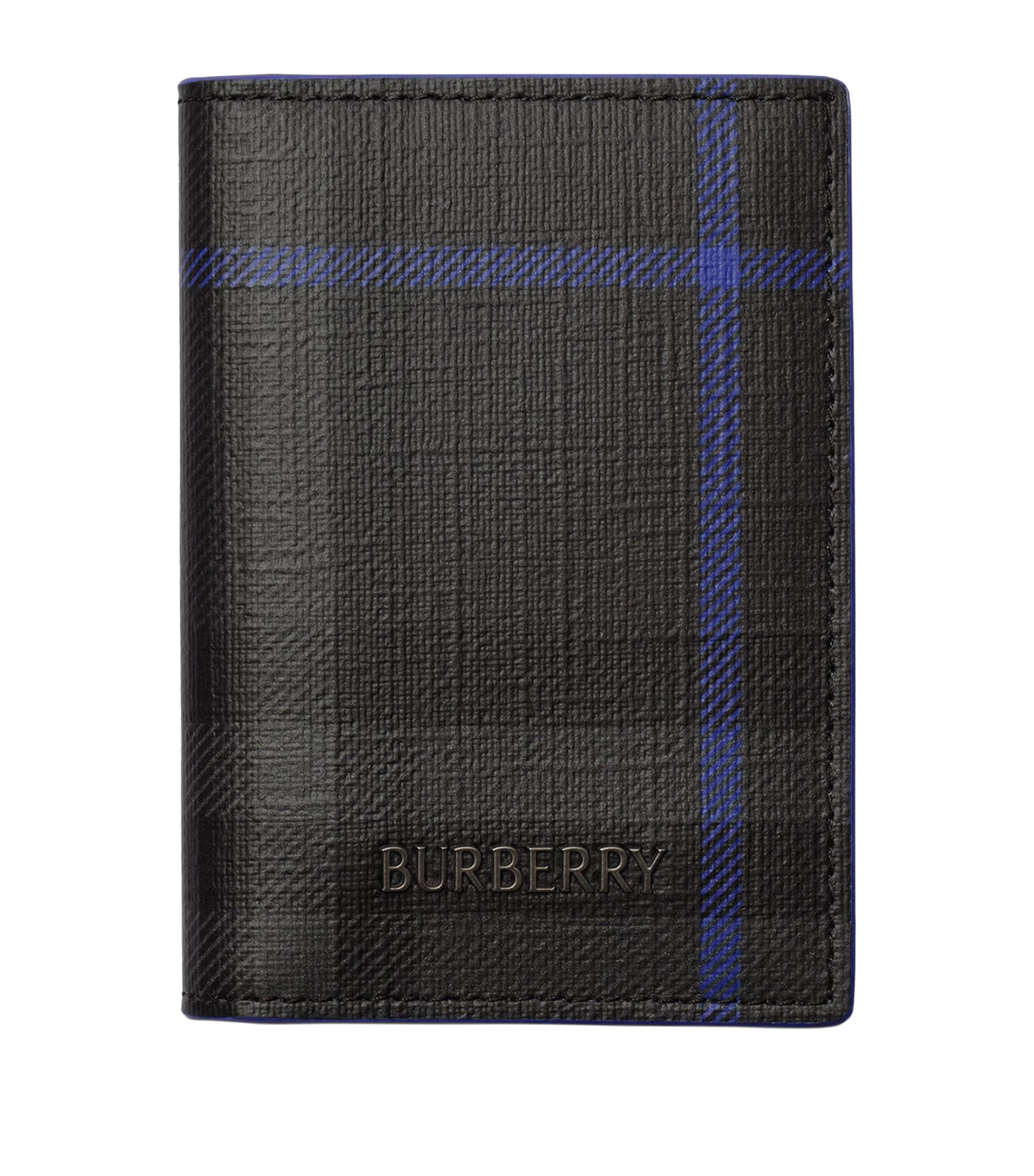 Burberry City Check Folding Card Holder Iron/knight