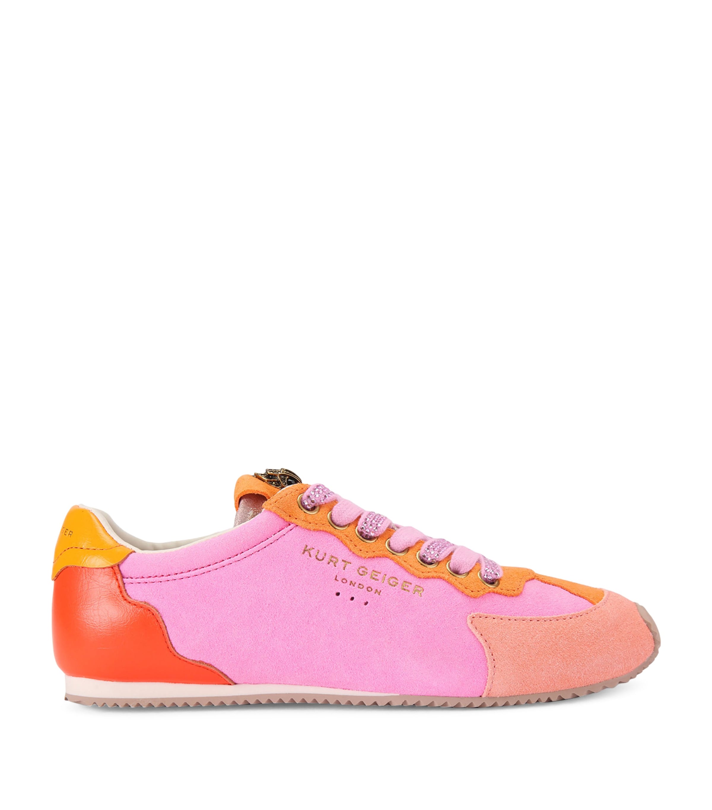 Kurt Geiger London Suede Islington Sneakers Pink Comb