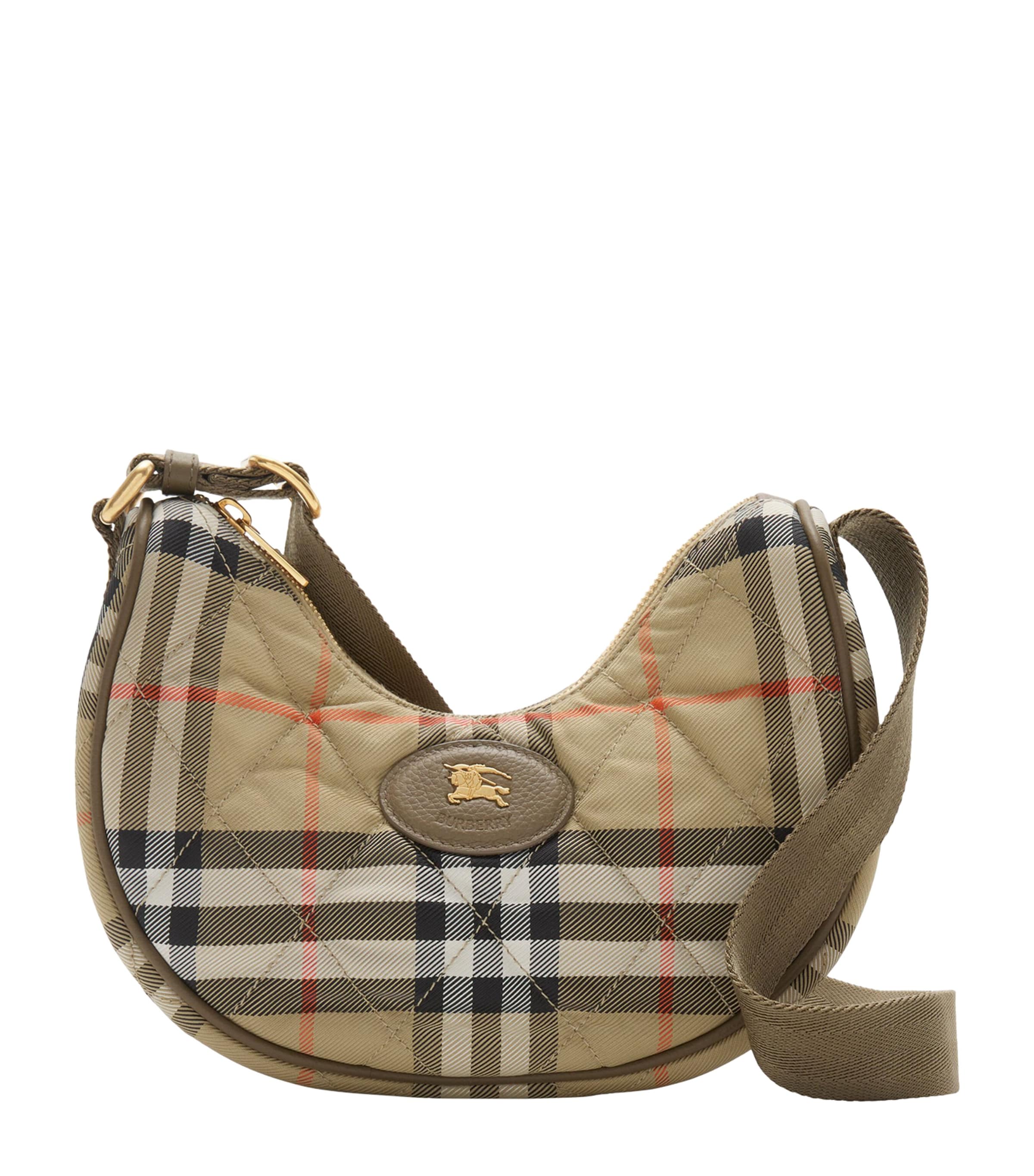 Check Horseshoe Cross-Body Bag