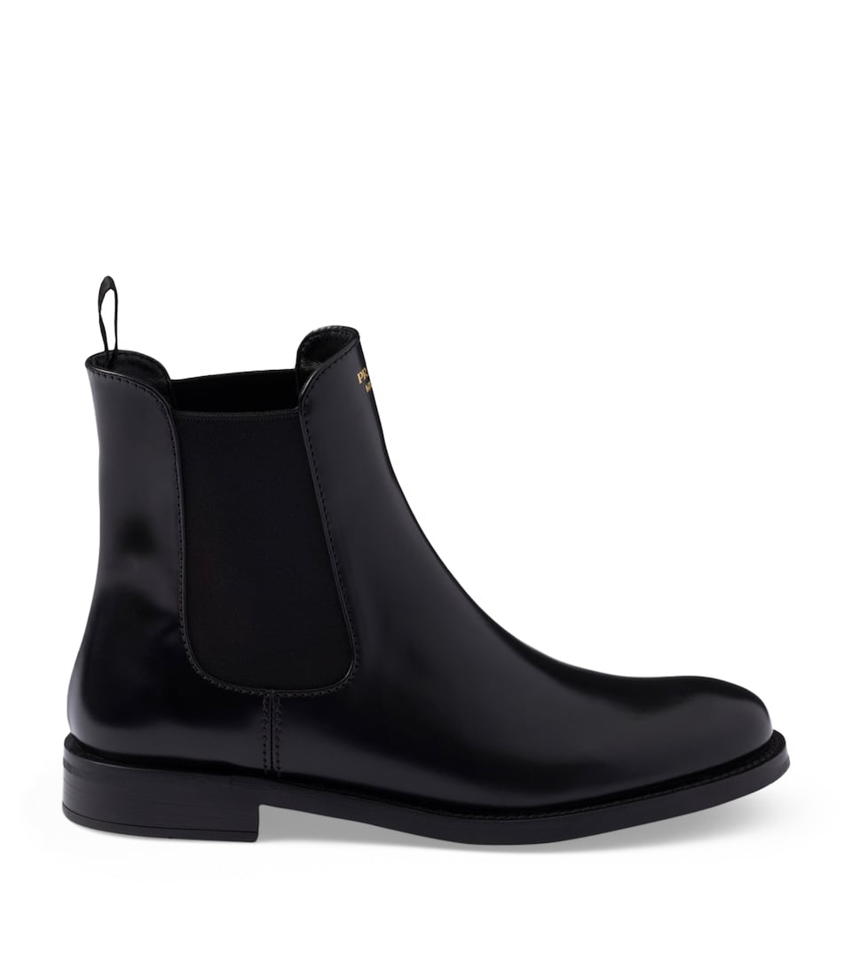 Brushed Leather Ankle Boots