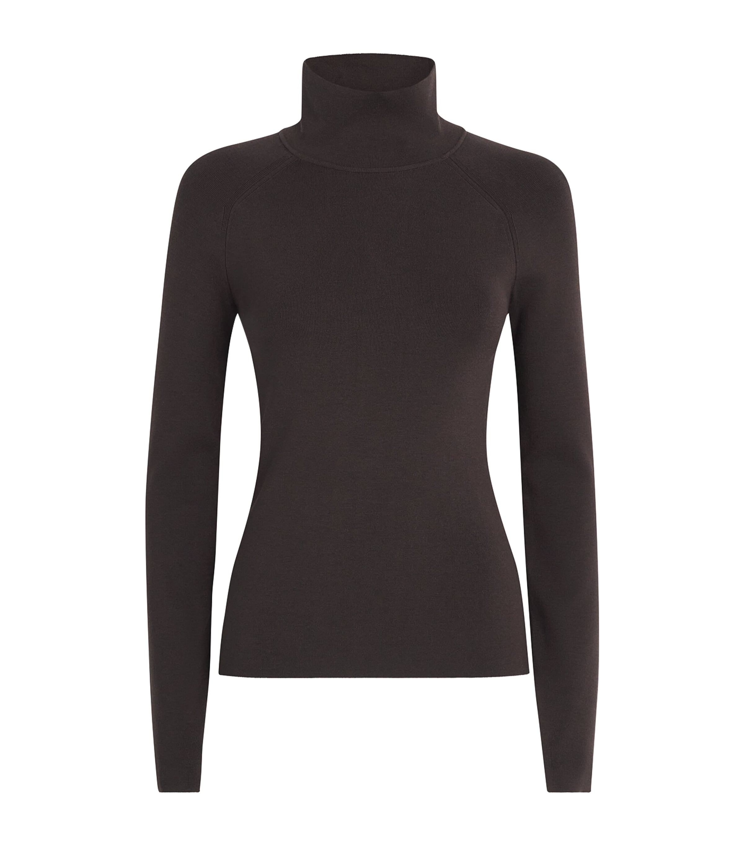 Joseph Womens Silk-Blend High-Neck Lola Top Espresso