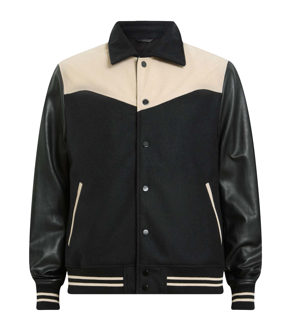 Leather-Trim Endleton Bomber Jacket