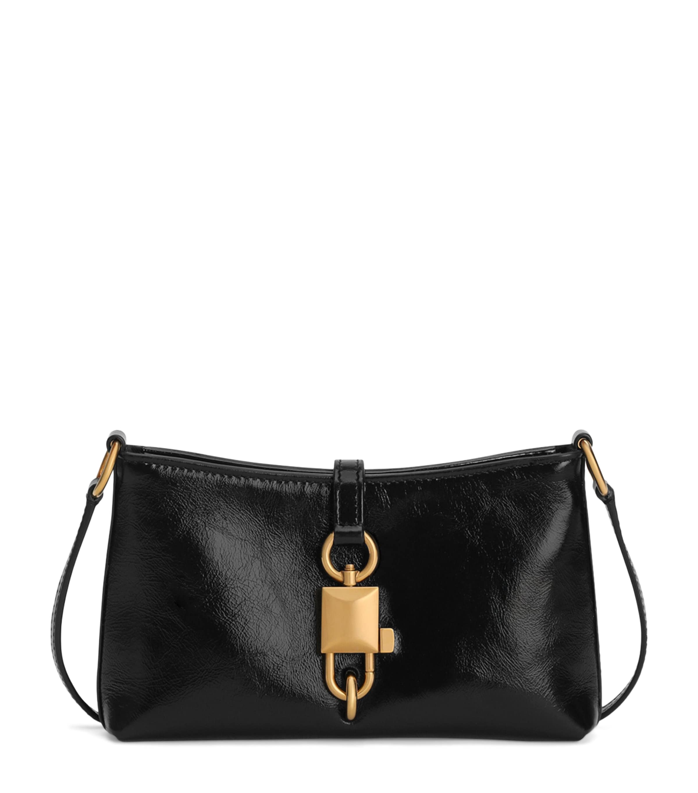 Calfskin Lock Shoulder Bag