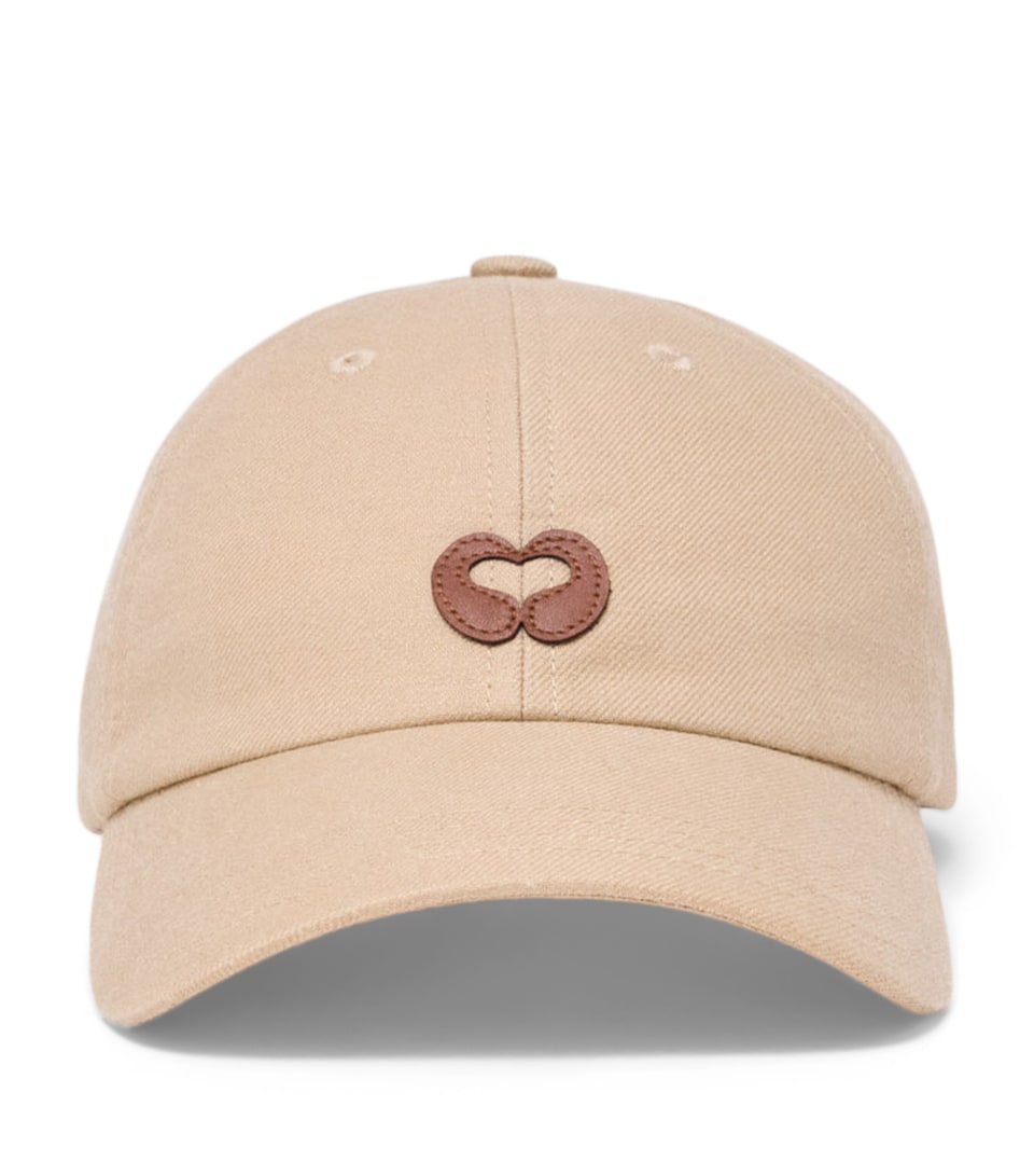 Maje Logo Baseball Cap Beige