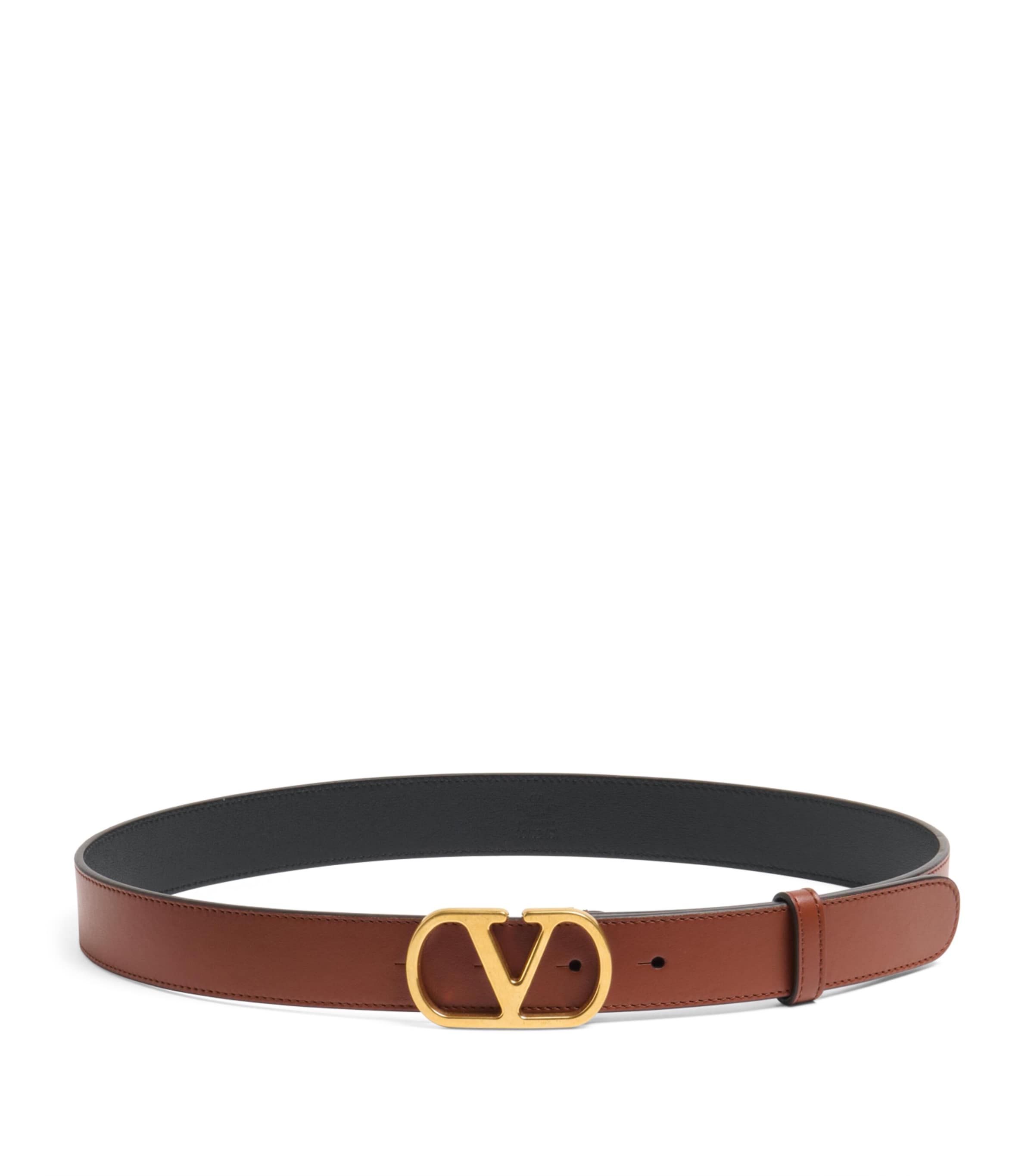 Valentino Garavani Leather VLogo Signature Belt