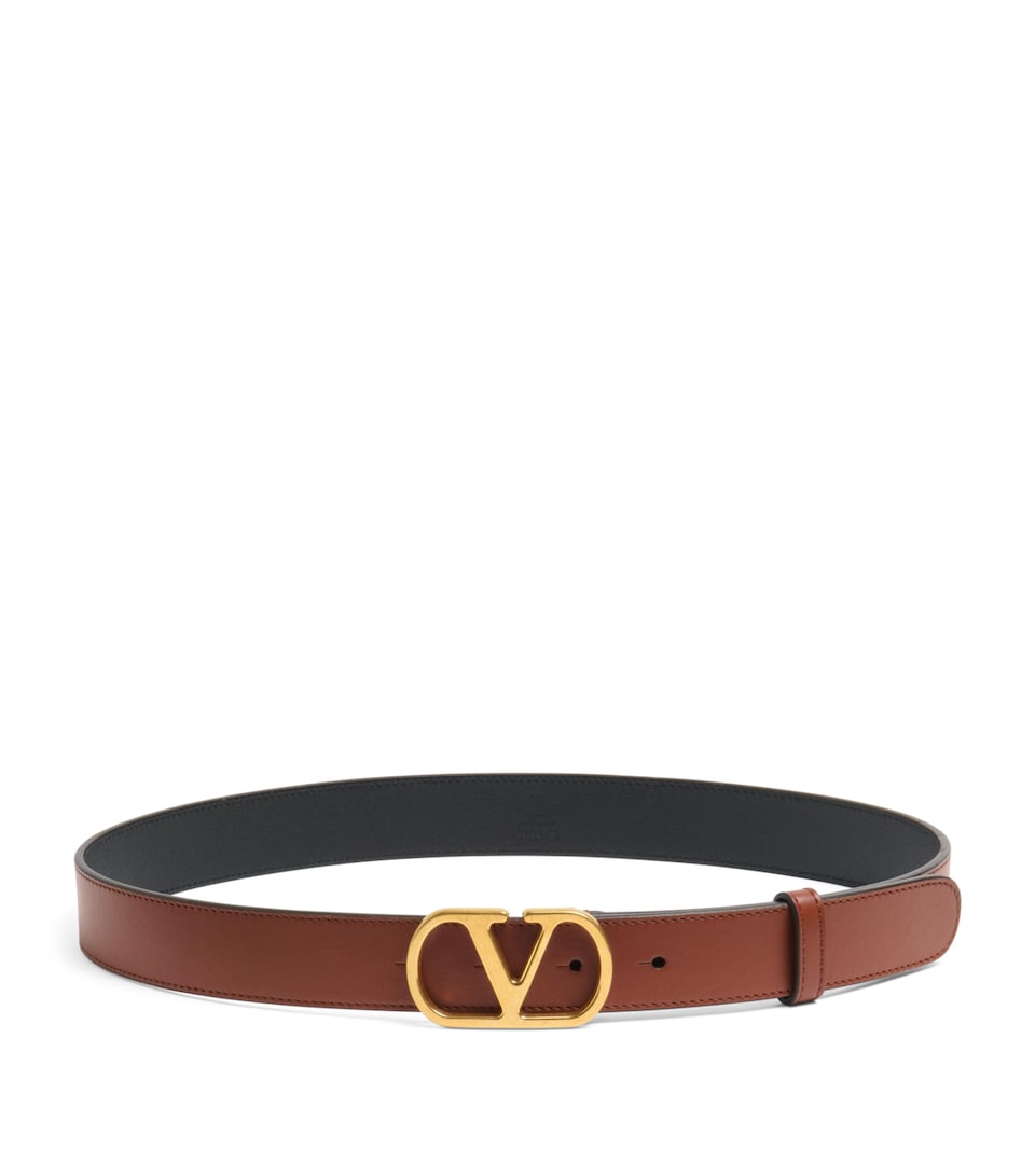 Valentino Garavani Leather VLogo Signature Belt