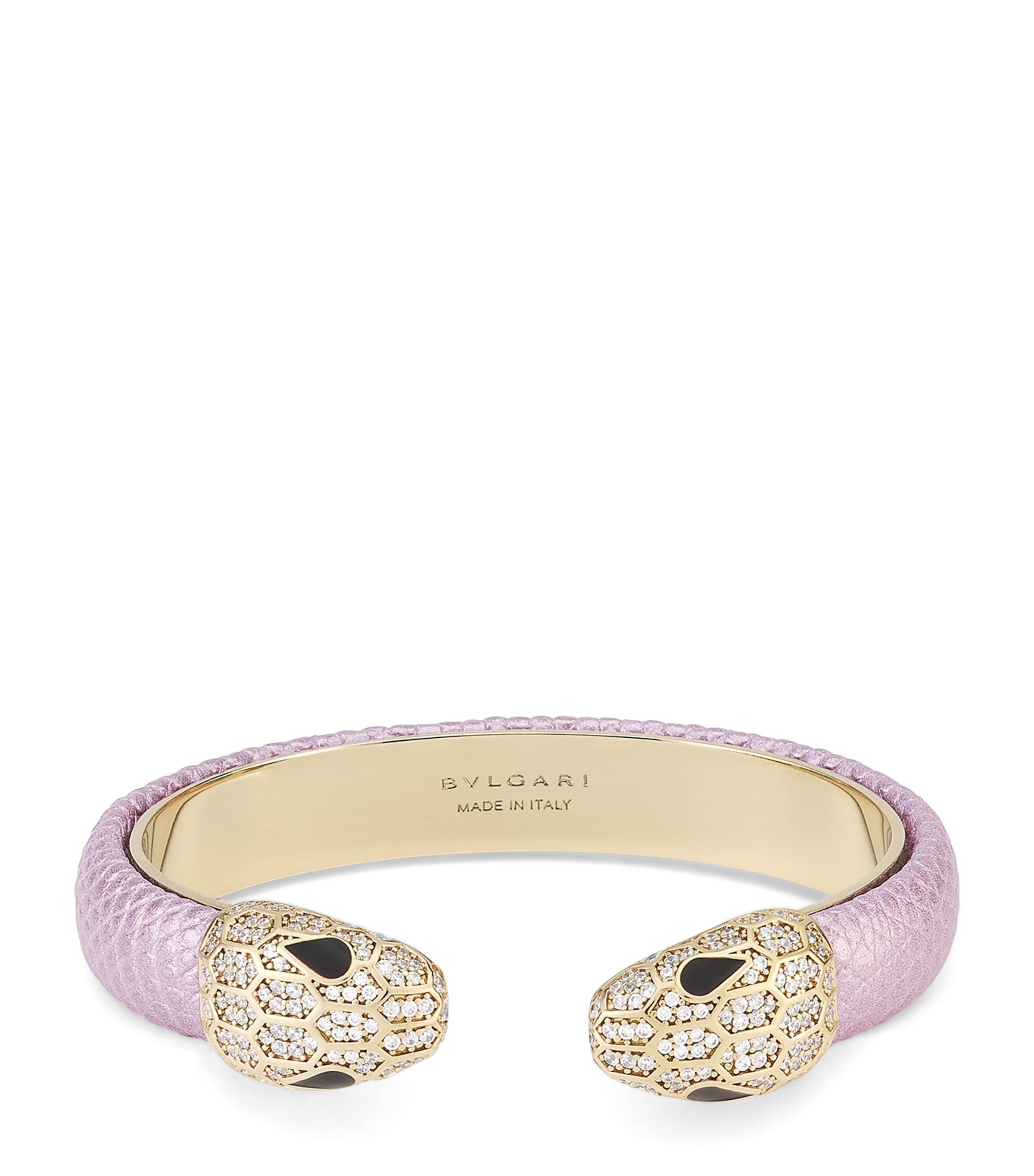 Bvlgari Leather Serpenti Forever Bangle Purple