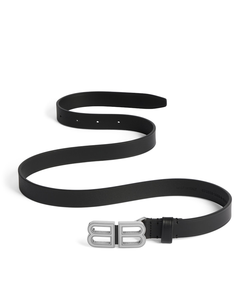 Leather Logo Hourglass Belt