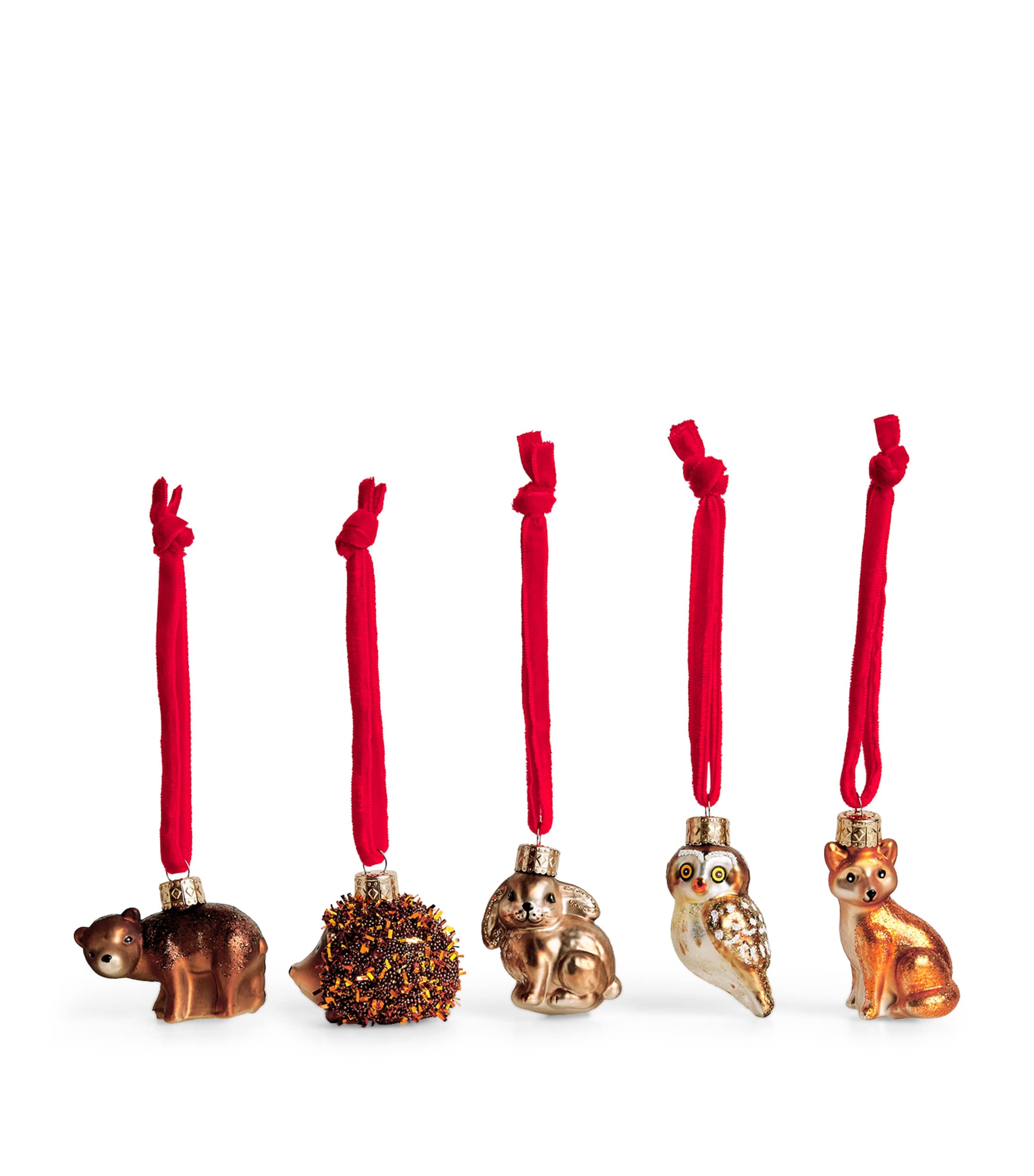 Woodland Creature Ornaments (Set of 5)
