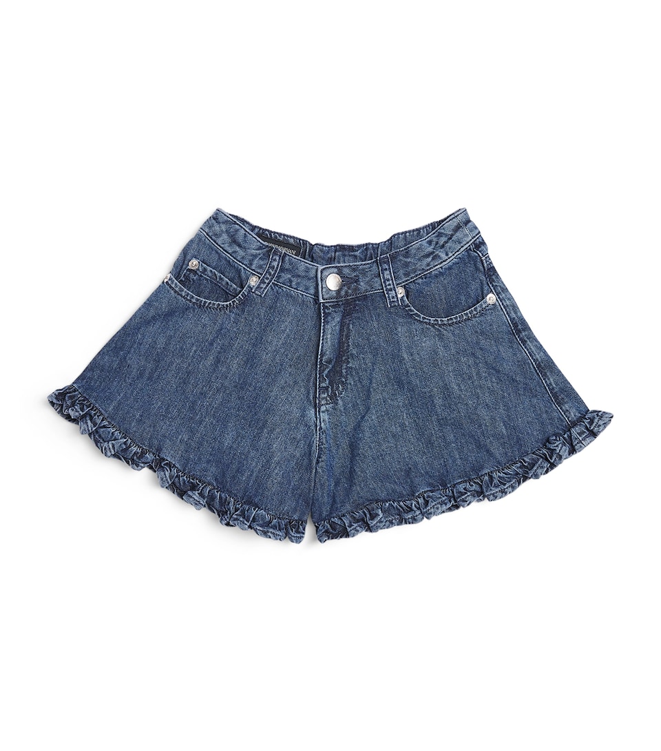 Frilled Denim Shorts (4-14 Years)