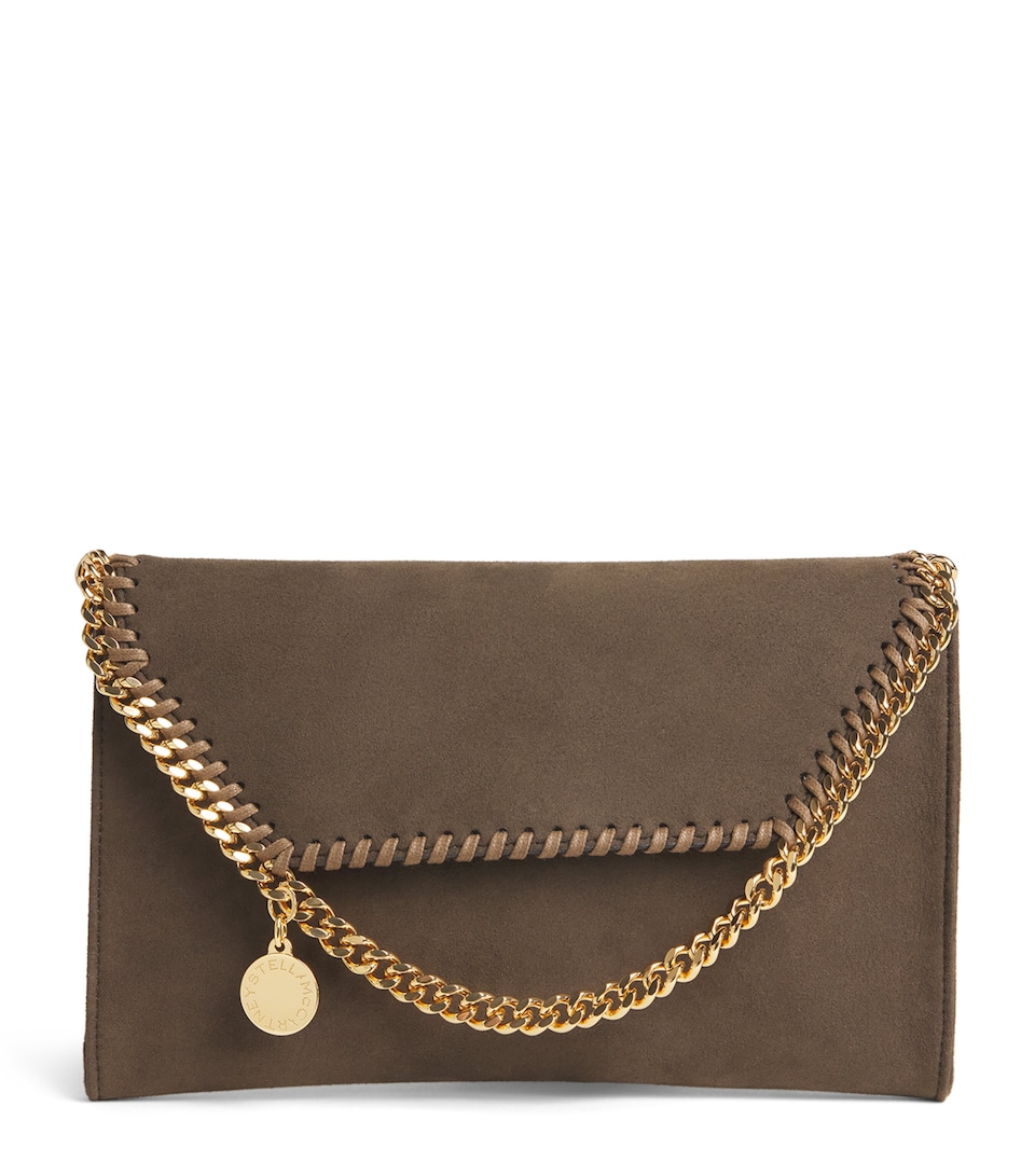 Faux Suede Fallabela Cross-Body Bag