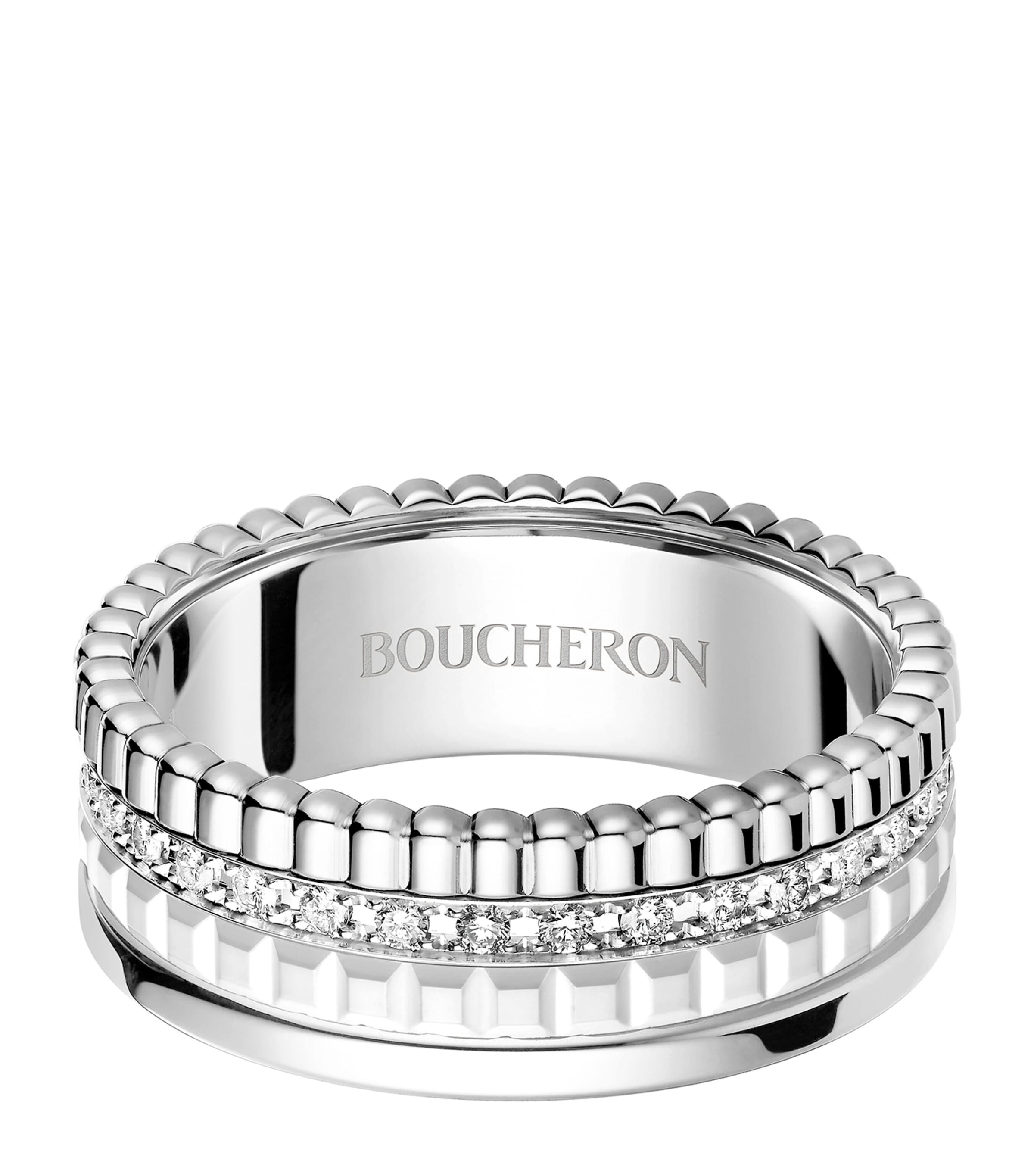 White Gold and Diamond Quatre Double White Edition Ring