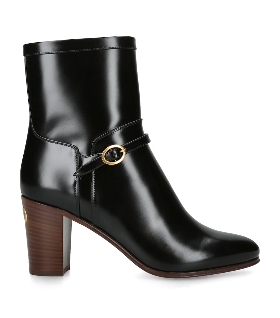 Leather Pattie Ankle Boots 75