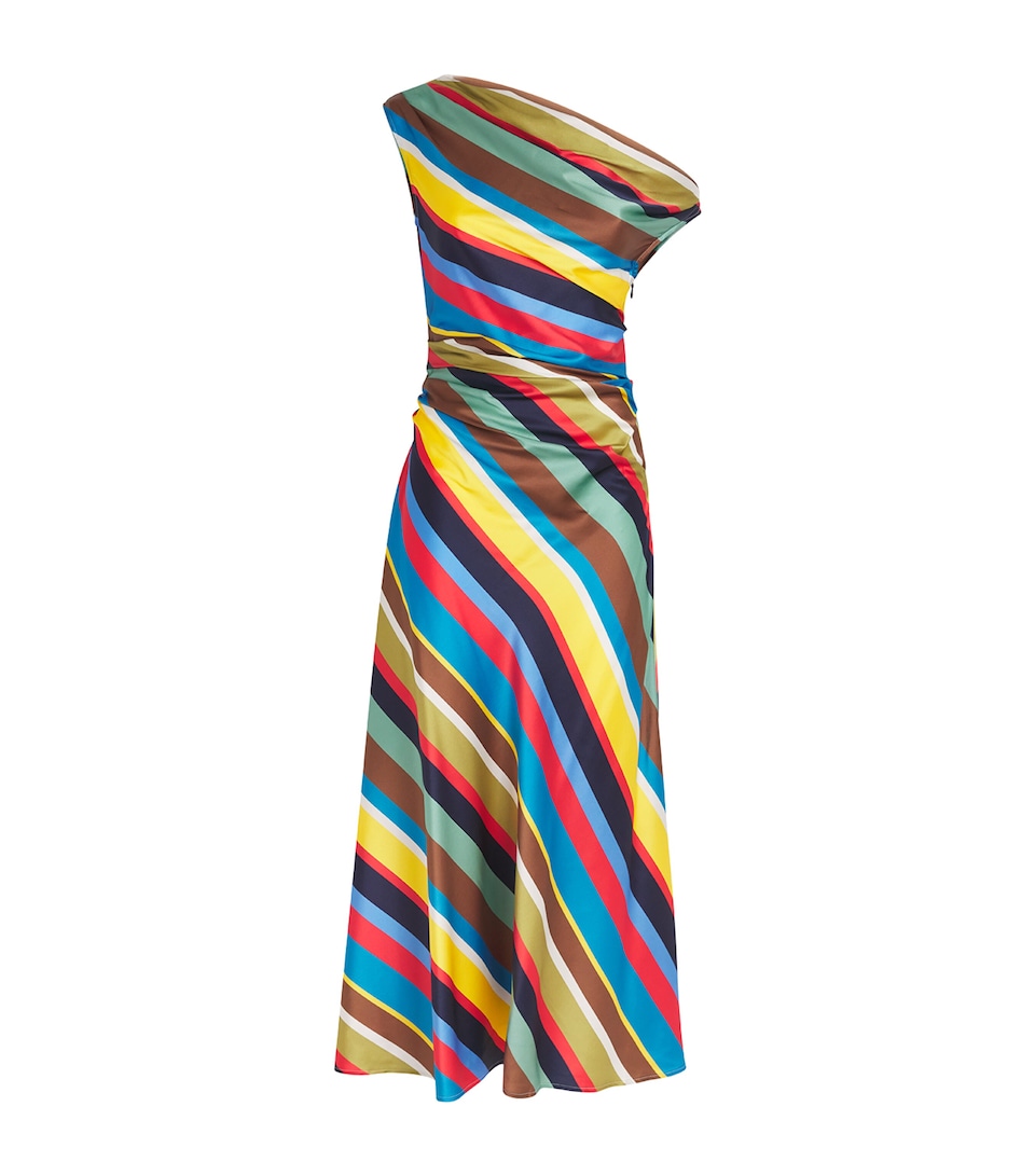 Silk-Blend Phare Midi Dress