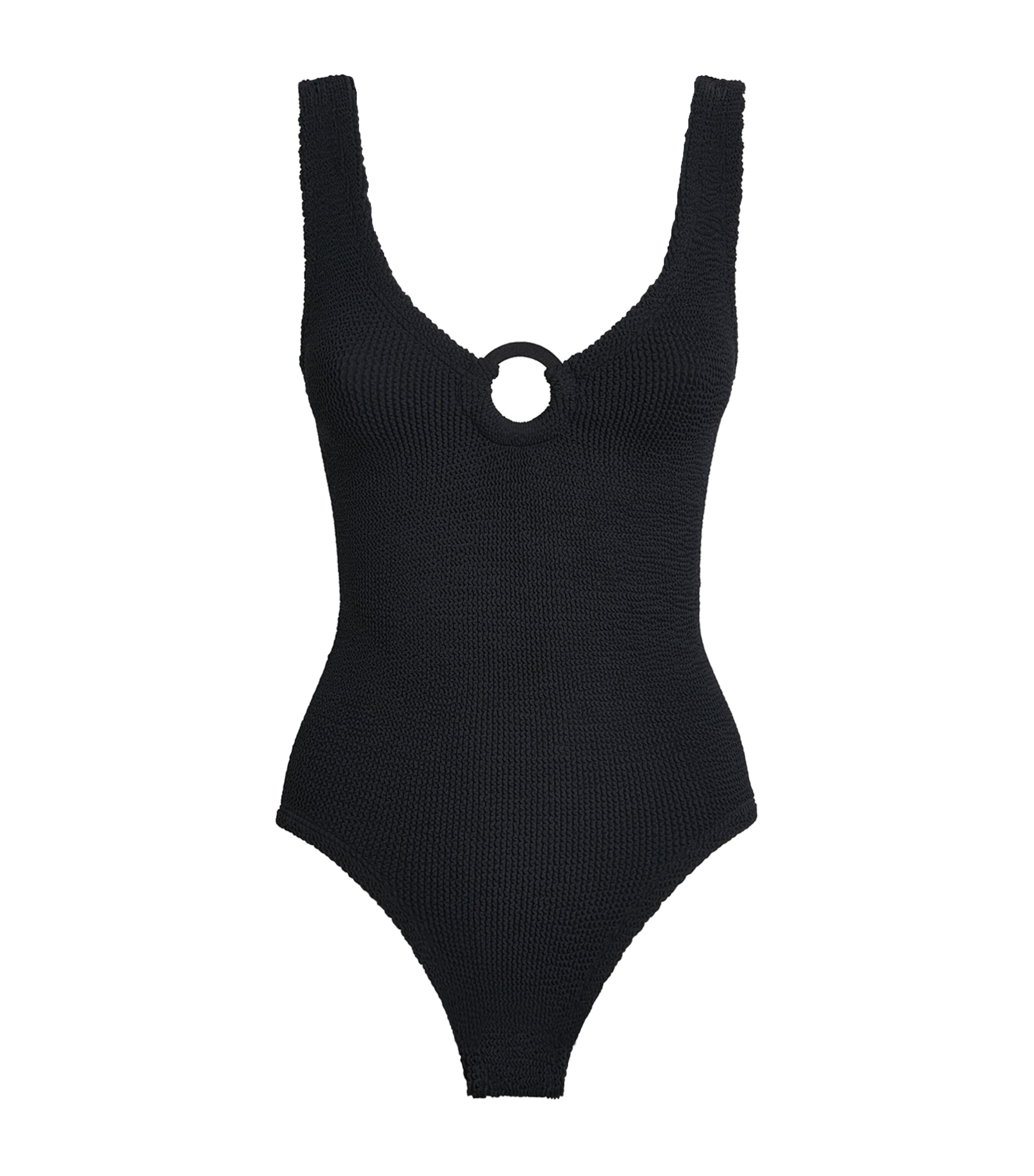 【Hunza G】ワンショルダー　黒　ビキニセット Hunza G G Dolly Swimsuit | Black | FARFETCH