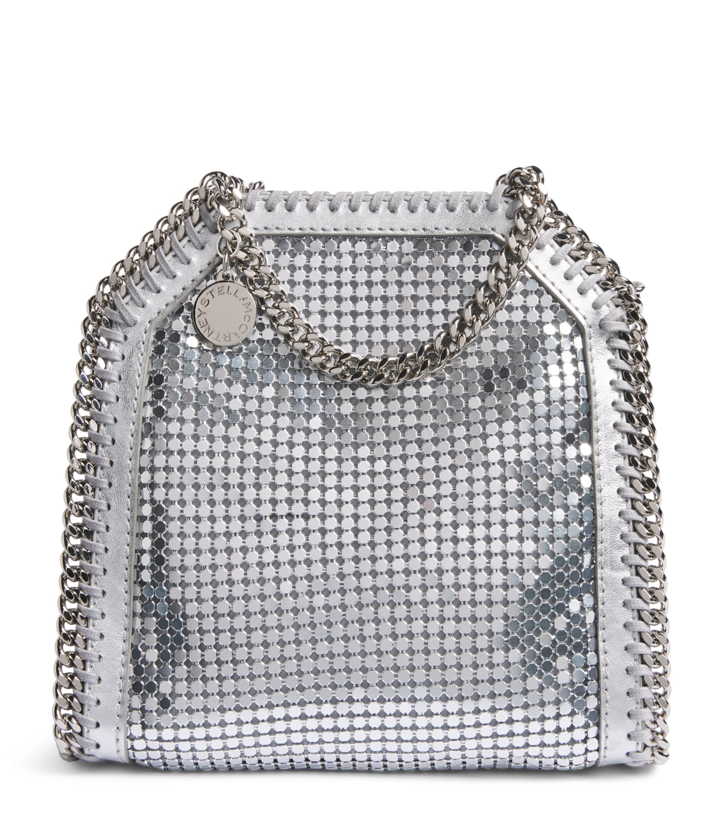 Stella McCartney Mini Chainmail Falabella Tote Bag Silver