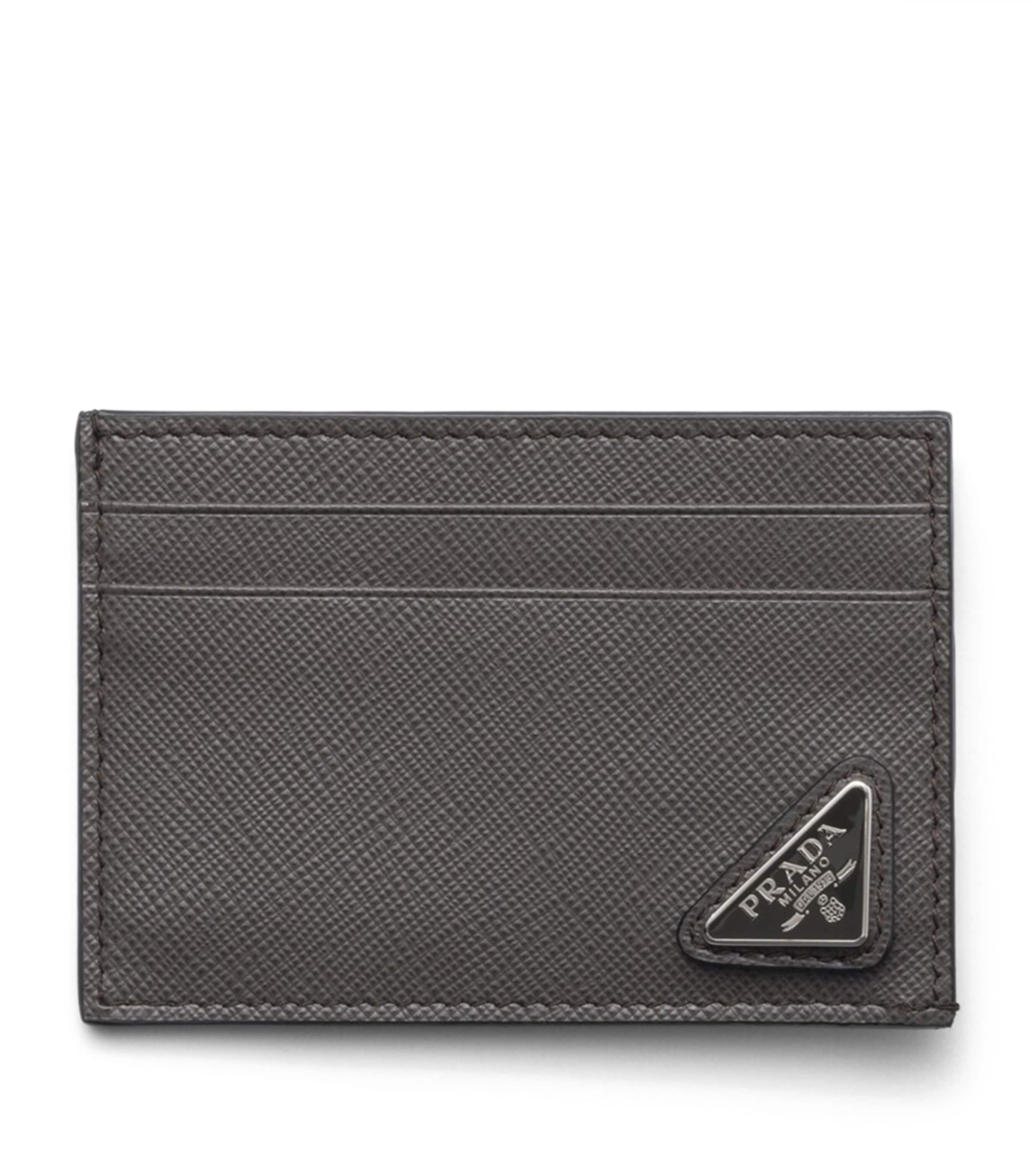 Saffiano Leather Money Clip Card Holder