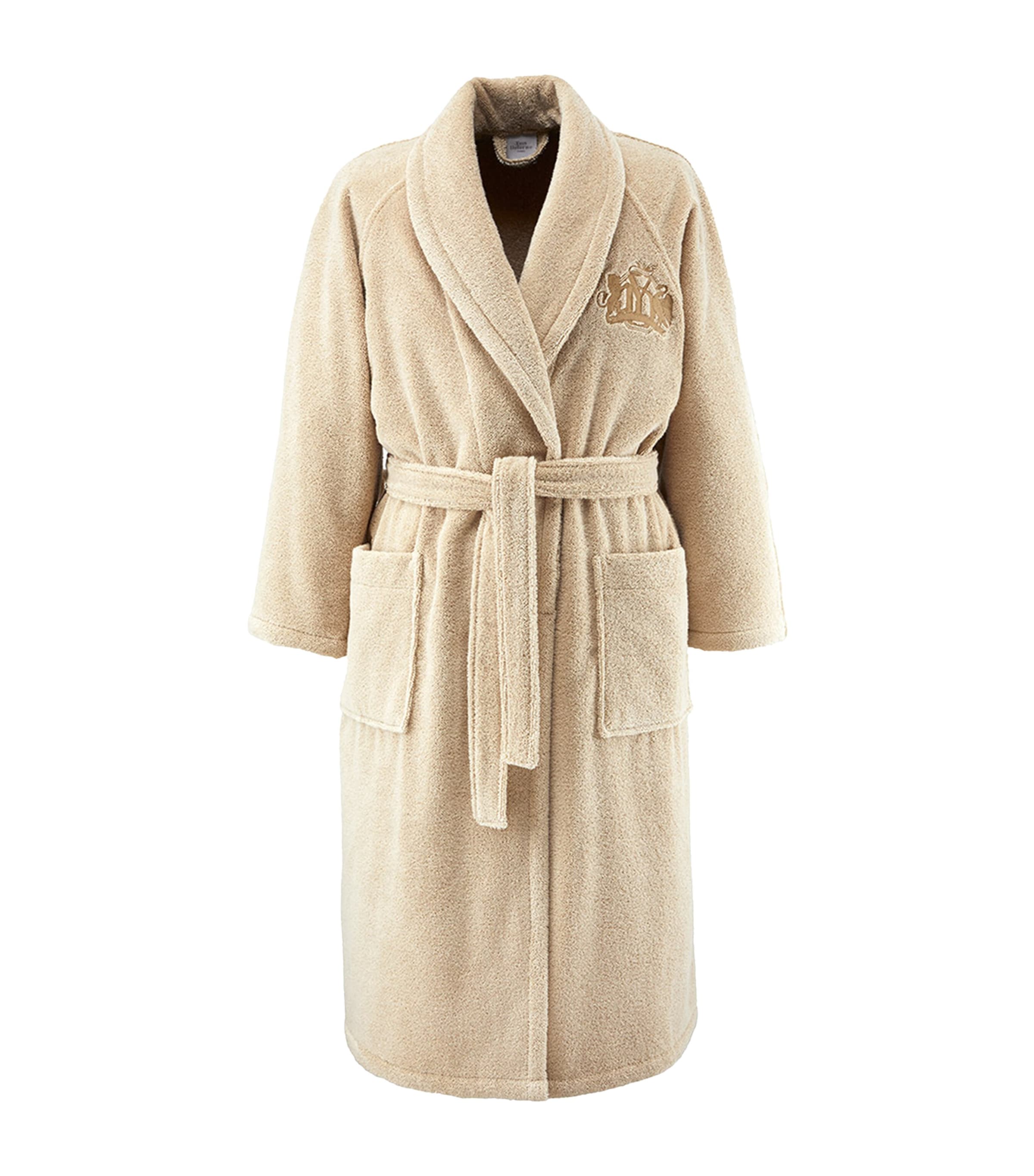 Yves Delorme Embroidered Apollon Bath Robe Dune