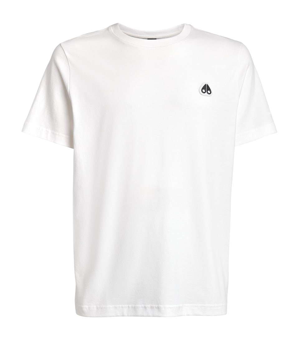 Moose Knuckles Mens Cotton Crescent T-Shirt White