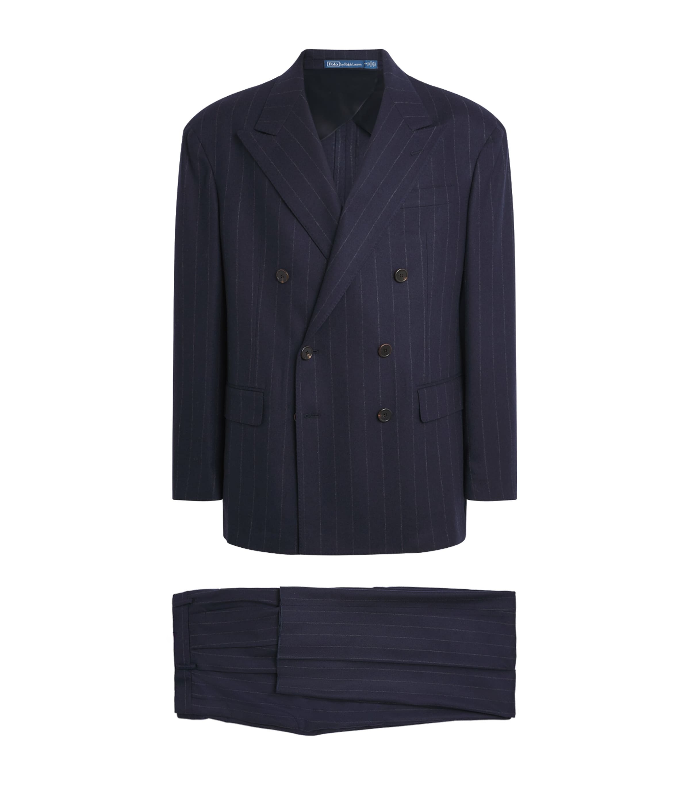 Polo Ralph Lauren Mens Wool Pinstripe Heyworth 2-Piece Suit Navy