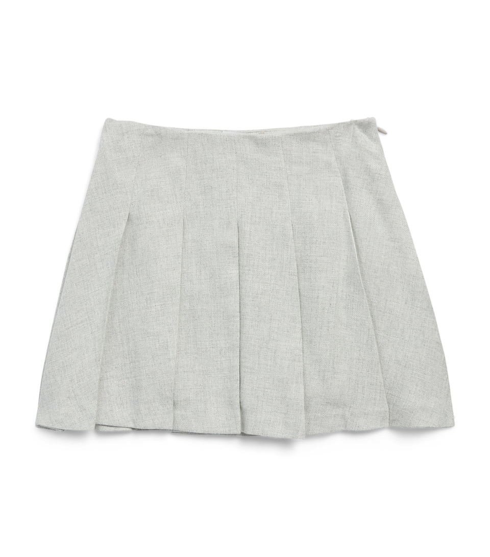 Eleventy Kids Pleated Skirt (2-16 Years) Light Grey Melange