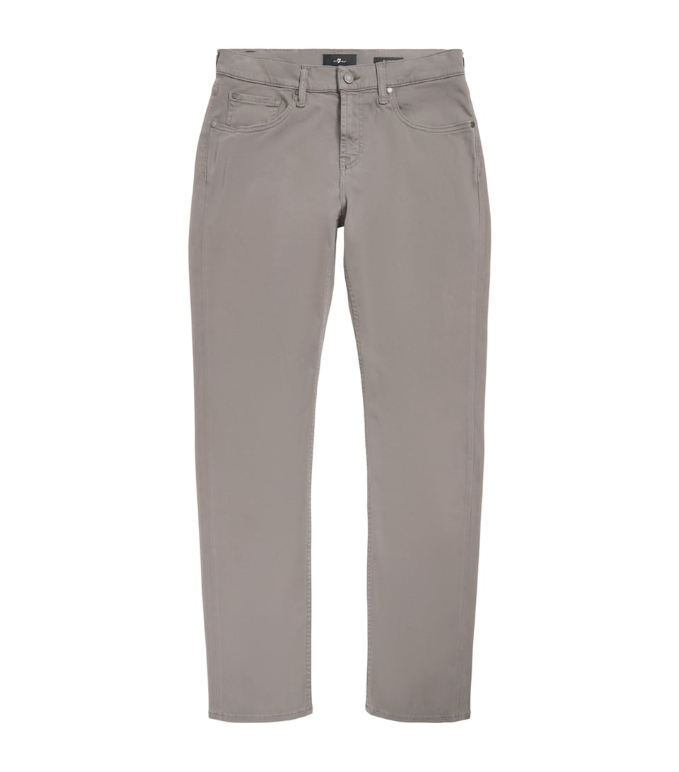7 For All Mankind Mens Slimmy Chinos Grey